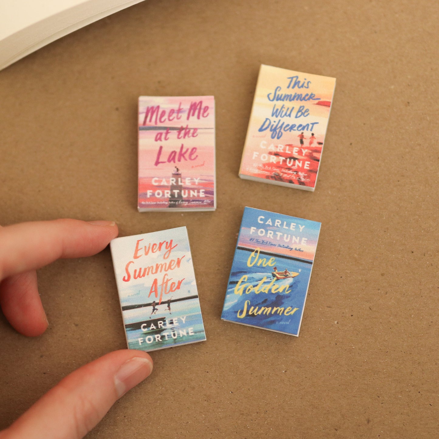Handmade MINI Carley Fortune Books (set of 4 mini books)