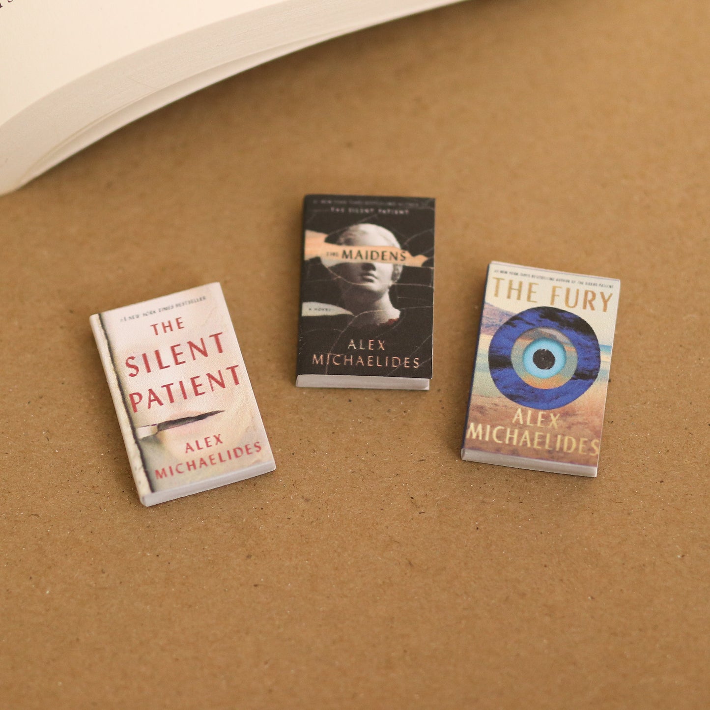 Handmade MINI Alex Michaelides Books (set of 3 mini books)