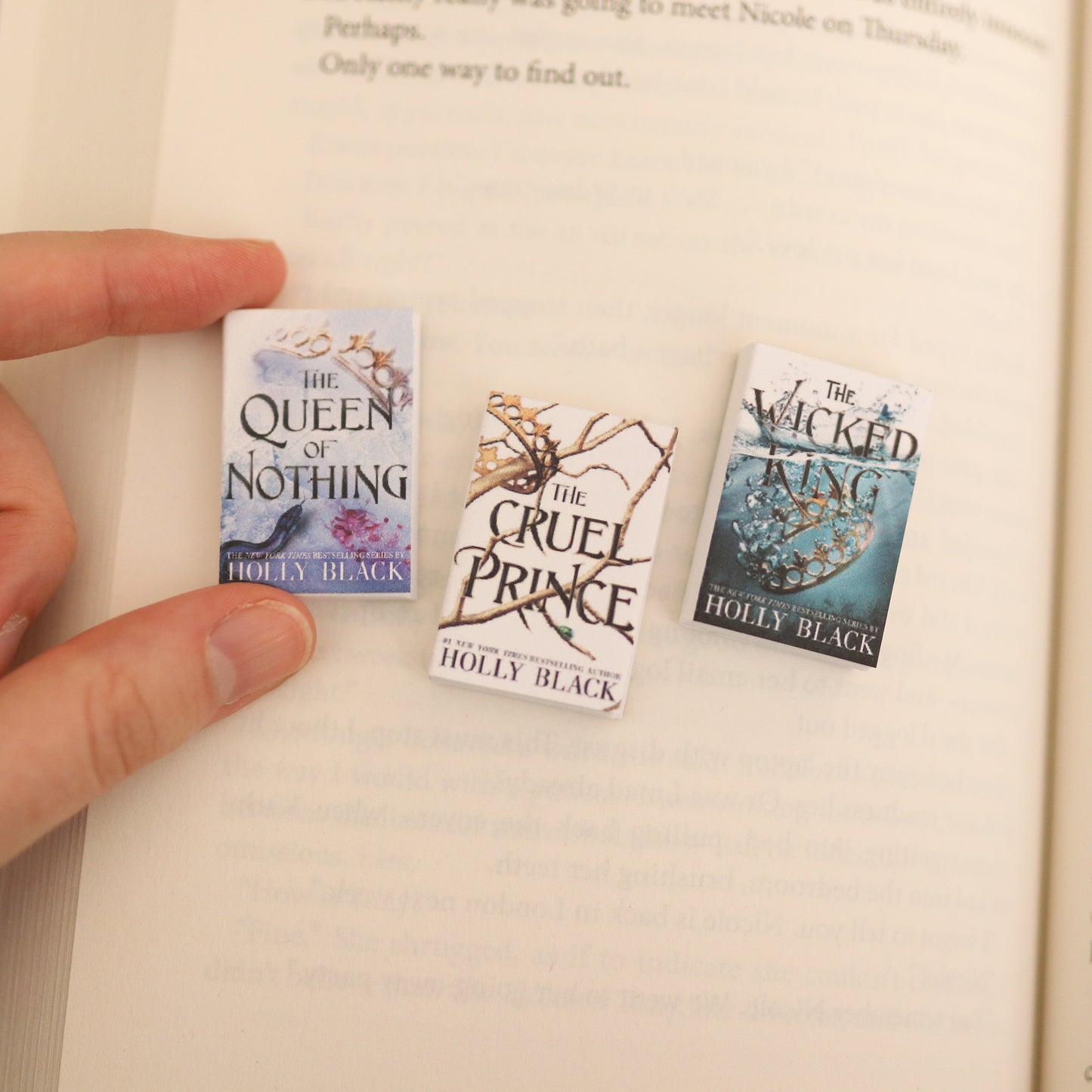 Handmade MINI Holly Black Books (set of 3 mini books)