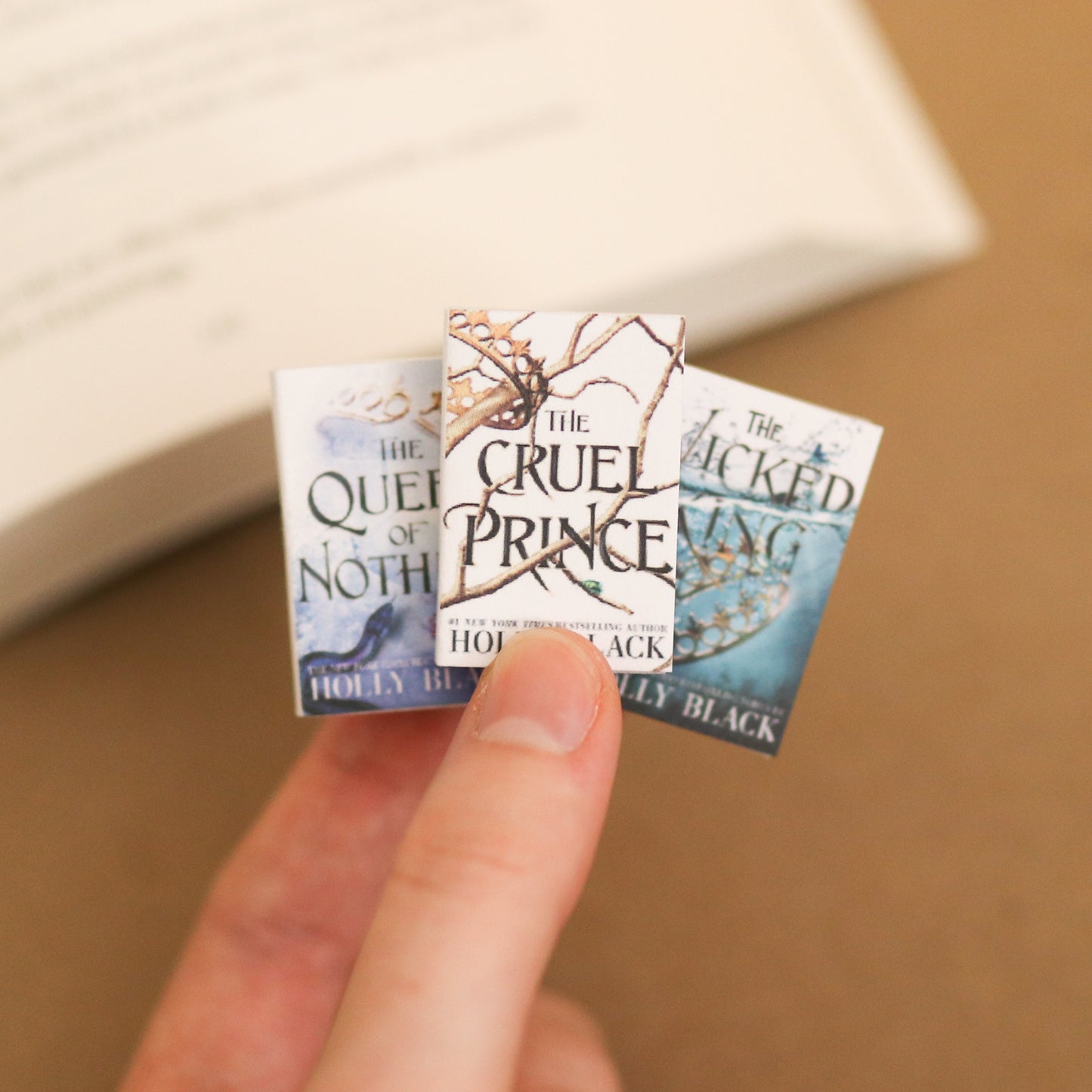 Handmade MINI Holly Black Books (set of 3 mini books)