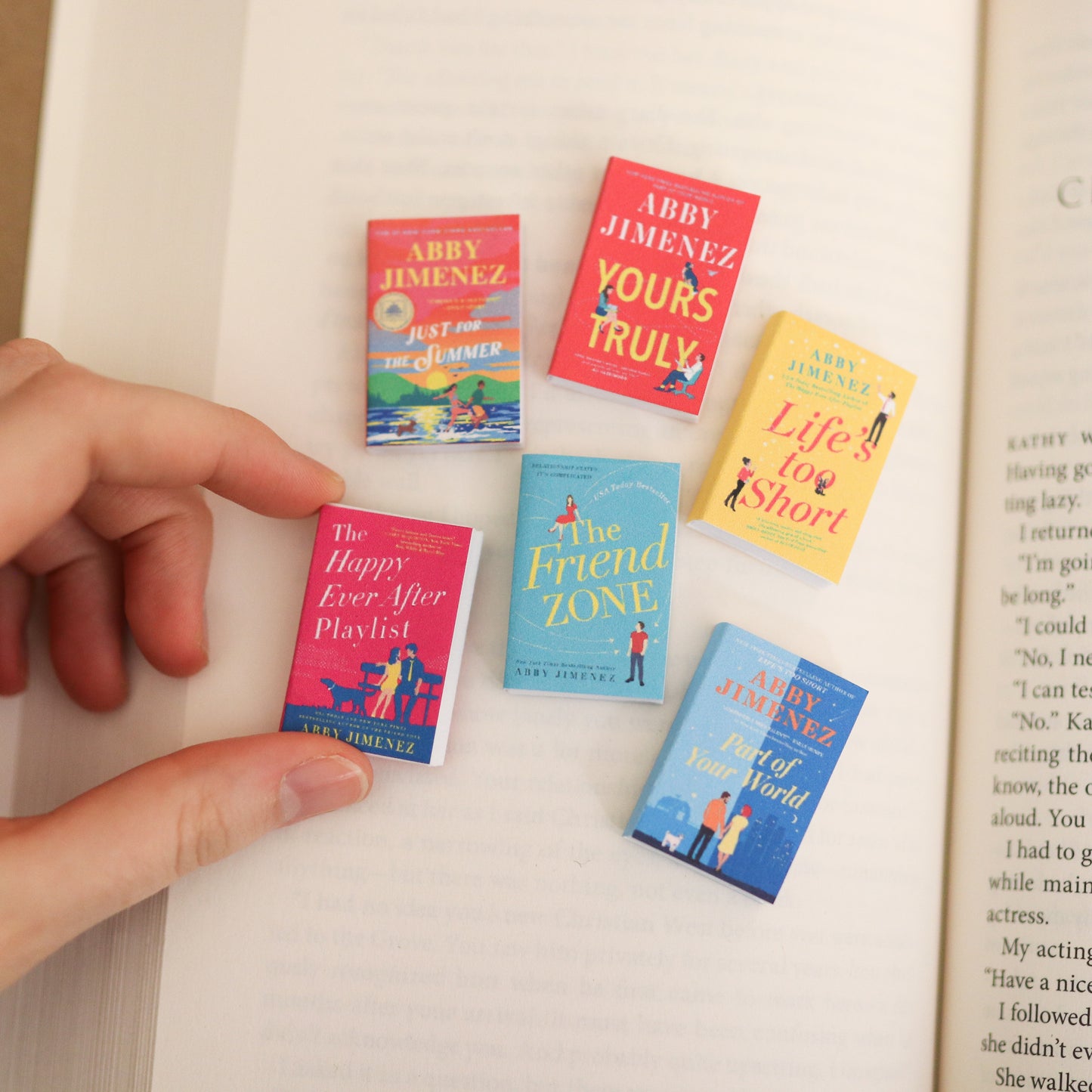 Handmade MINI Abby Jimenez Books (set of 6 mini books)