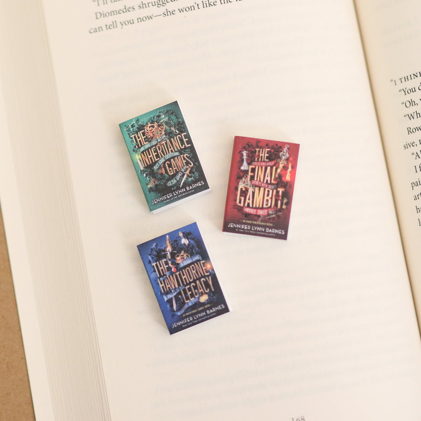 Handmade MINI Jennifer Lynn Barnes Books (set of 3 mini books)