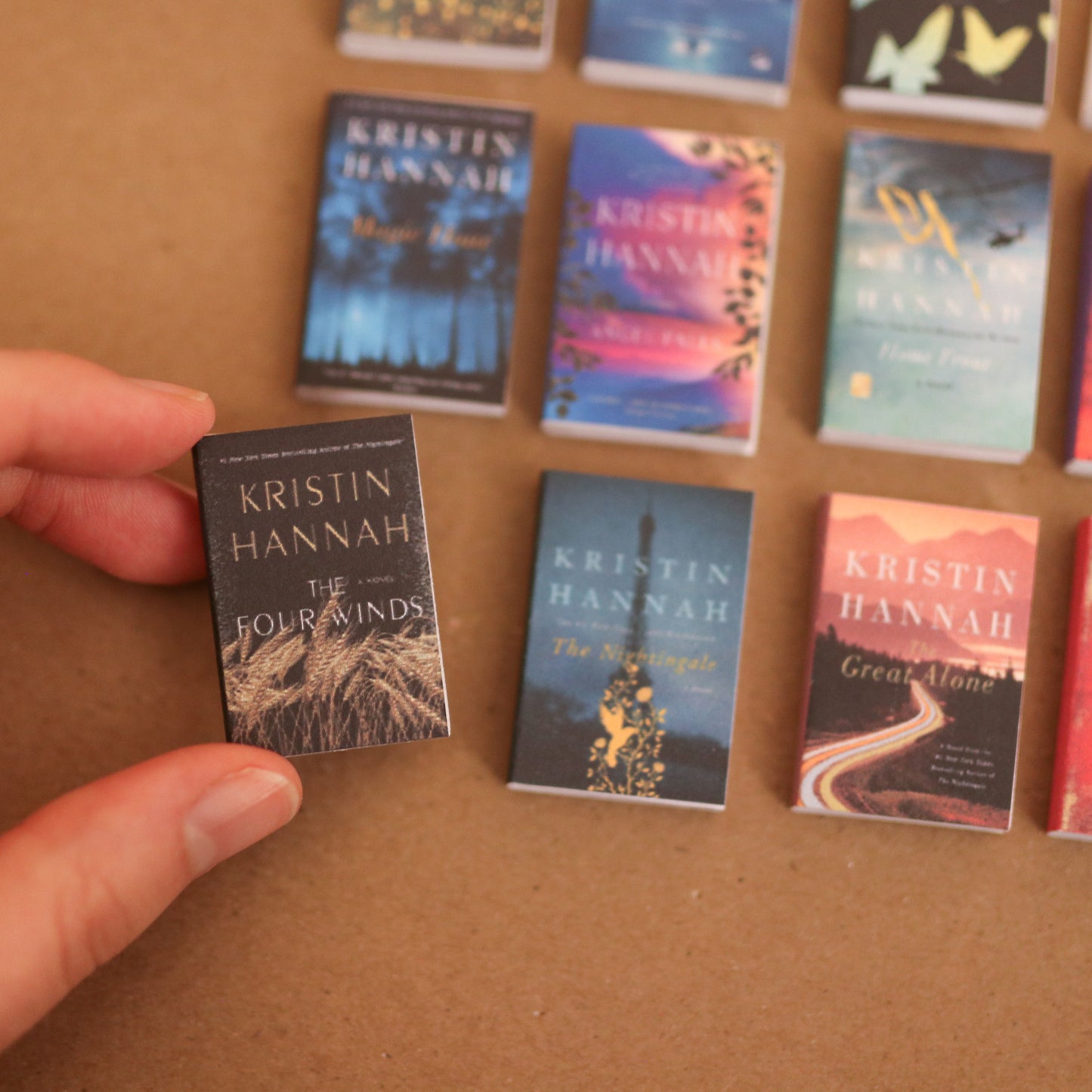 Handmade MINI Kristin Hannah Books (set of 12 mini books)