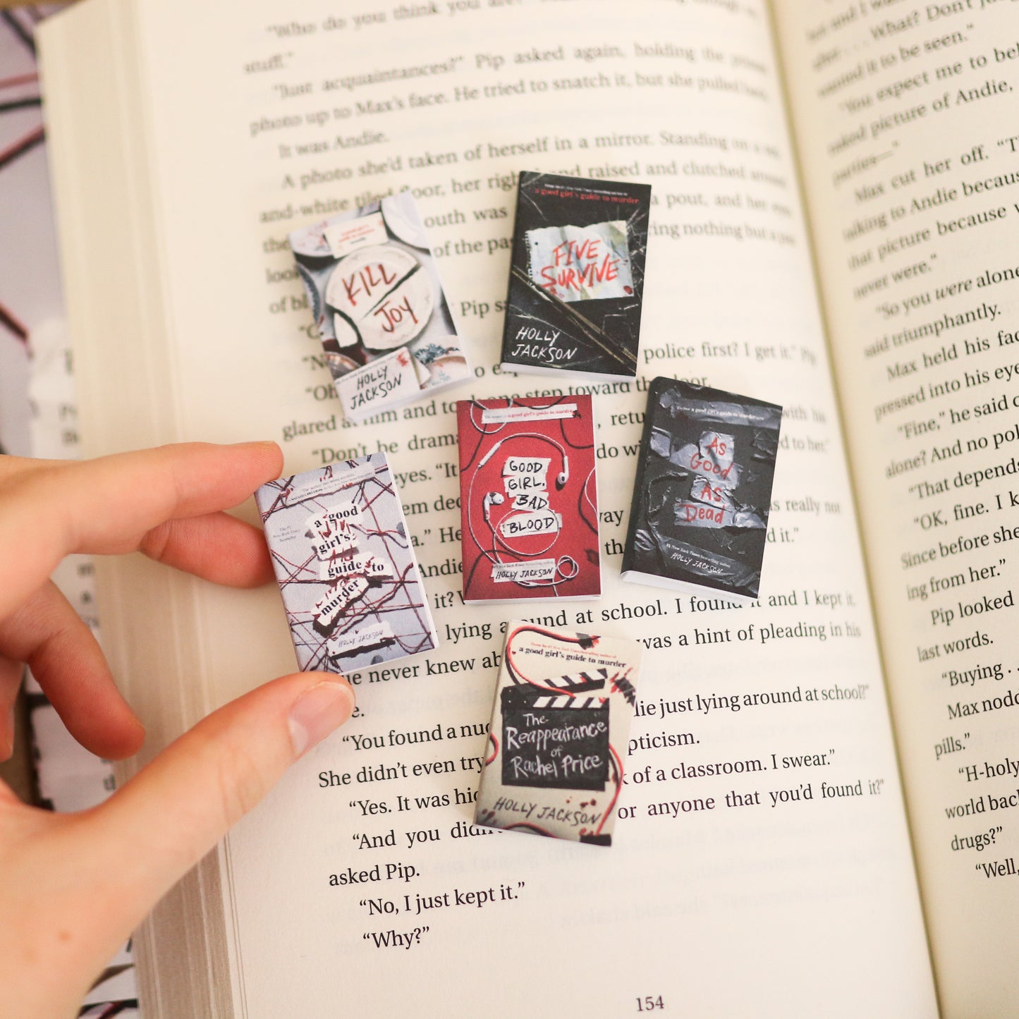 Handmade MINI Holly Jackson Books (set of 6 mini books)