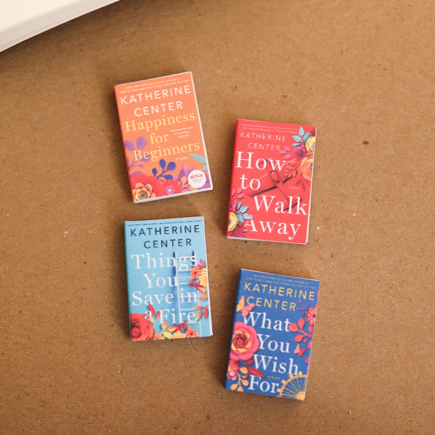 Handmade MINI Katherine Center romance Books (set of 4 mini books)