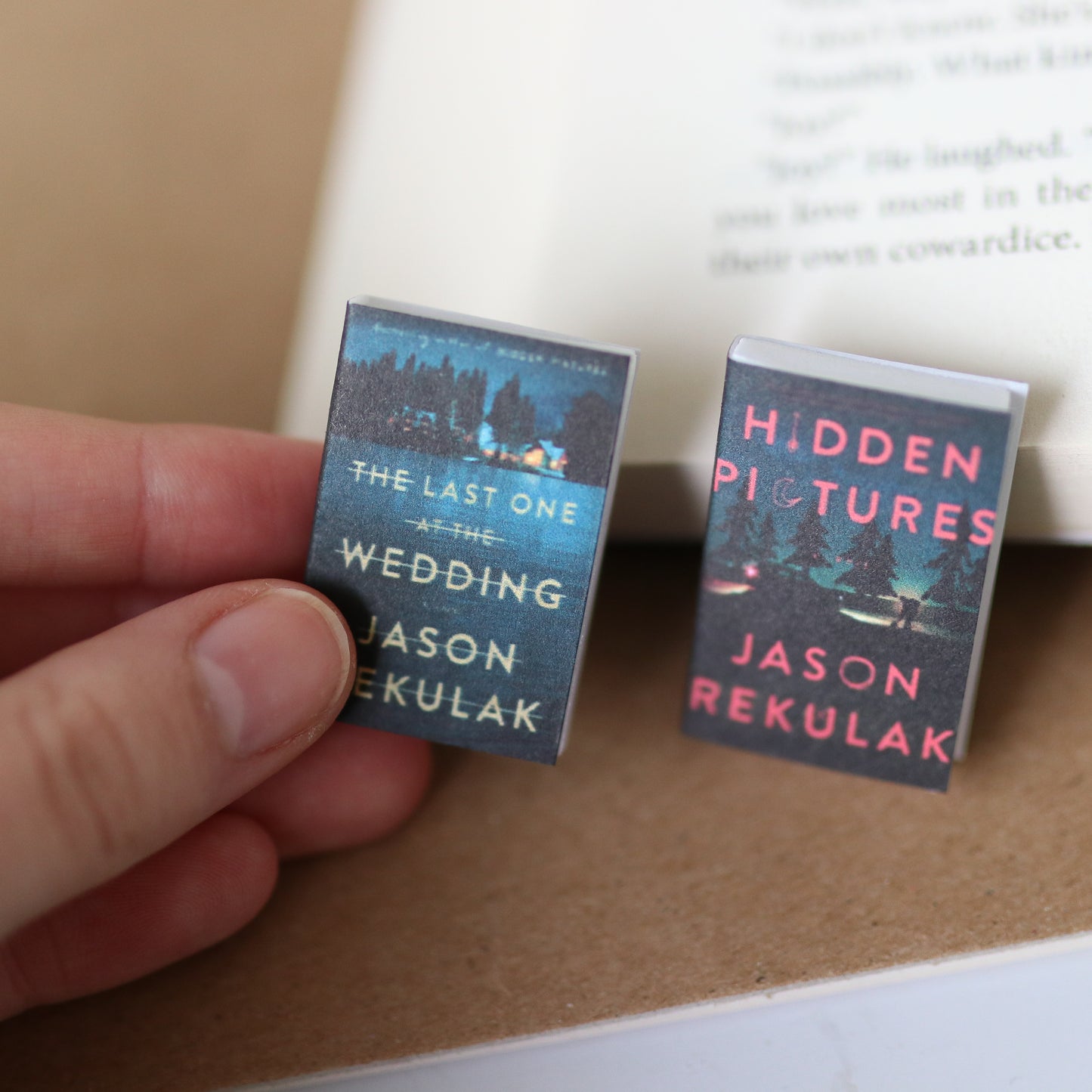 Handmade MINI Jason Rekulak Books (set of 2 mini books)