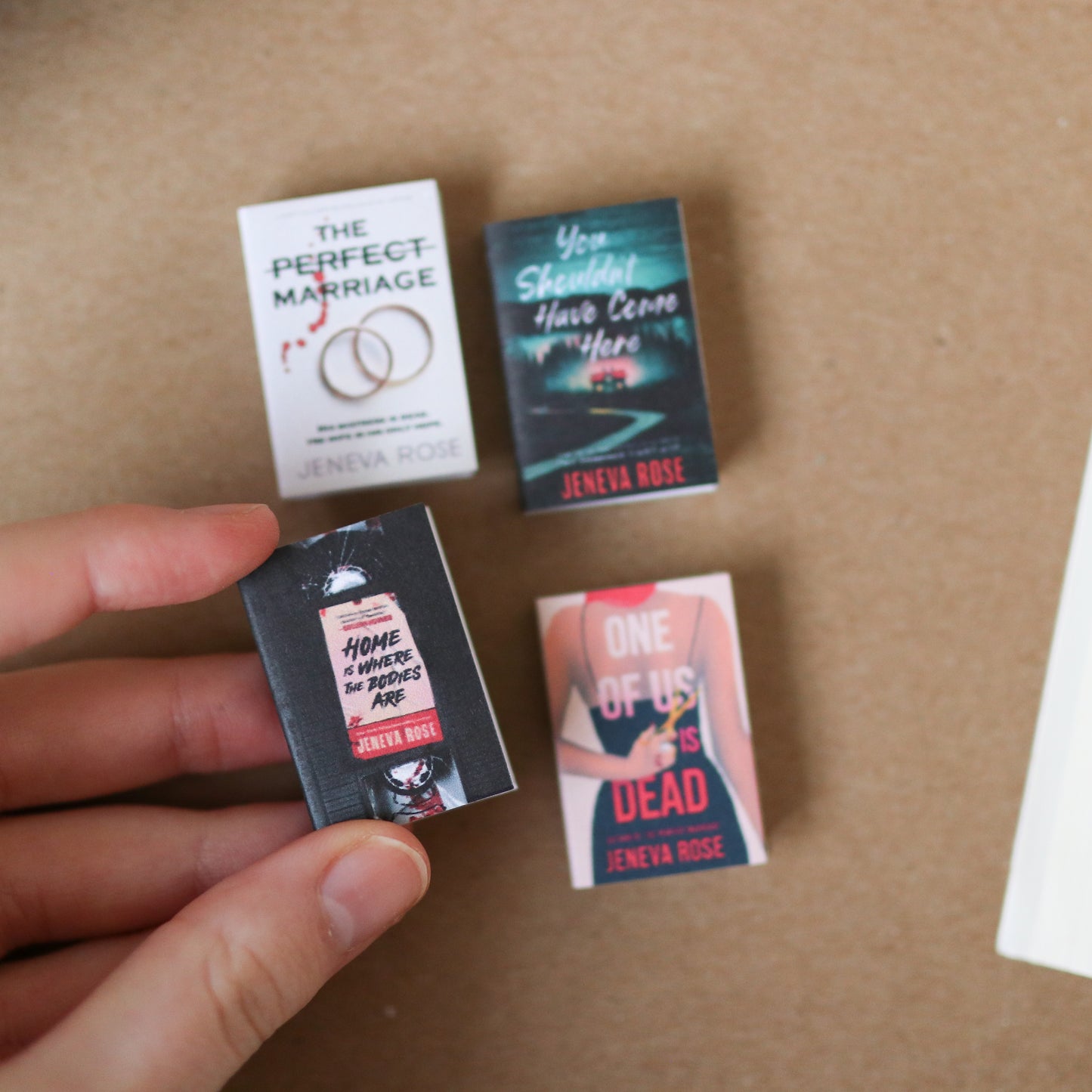 Handmade MINI Jeneva Rose Books (set of 4 mini books)