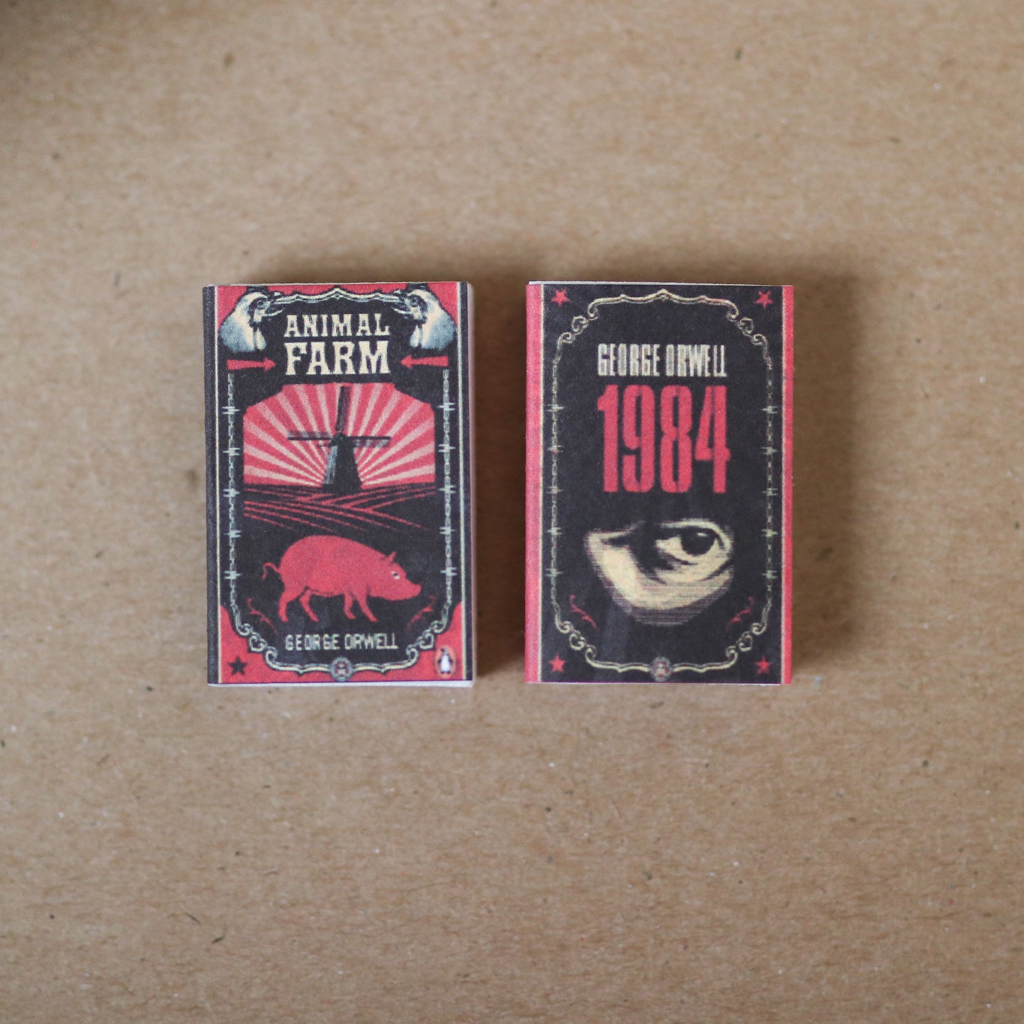 Handmade MINI George Orwell Books (set of 2 mini books)