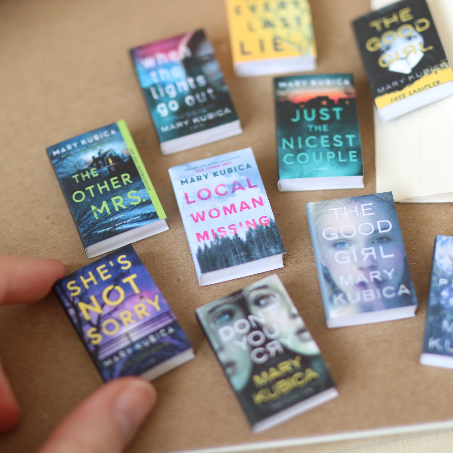 Handmade MINI Mary Kubica Books (set of 10 mini books)