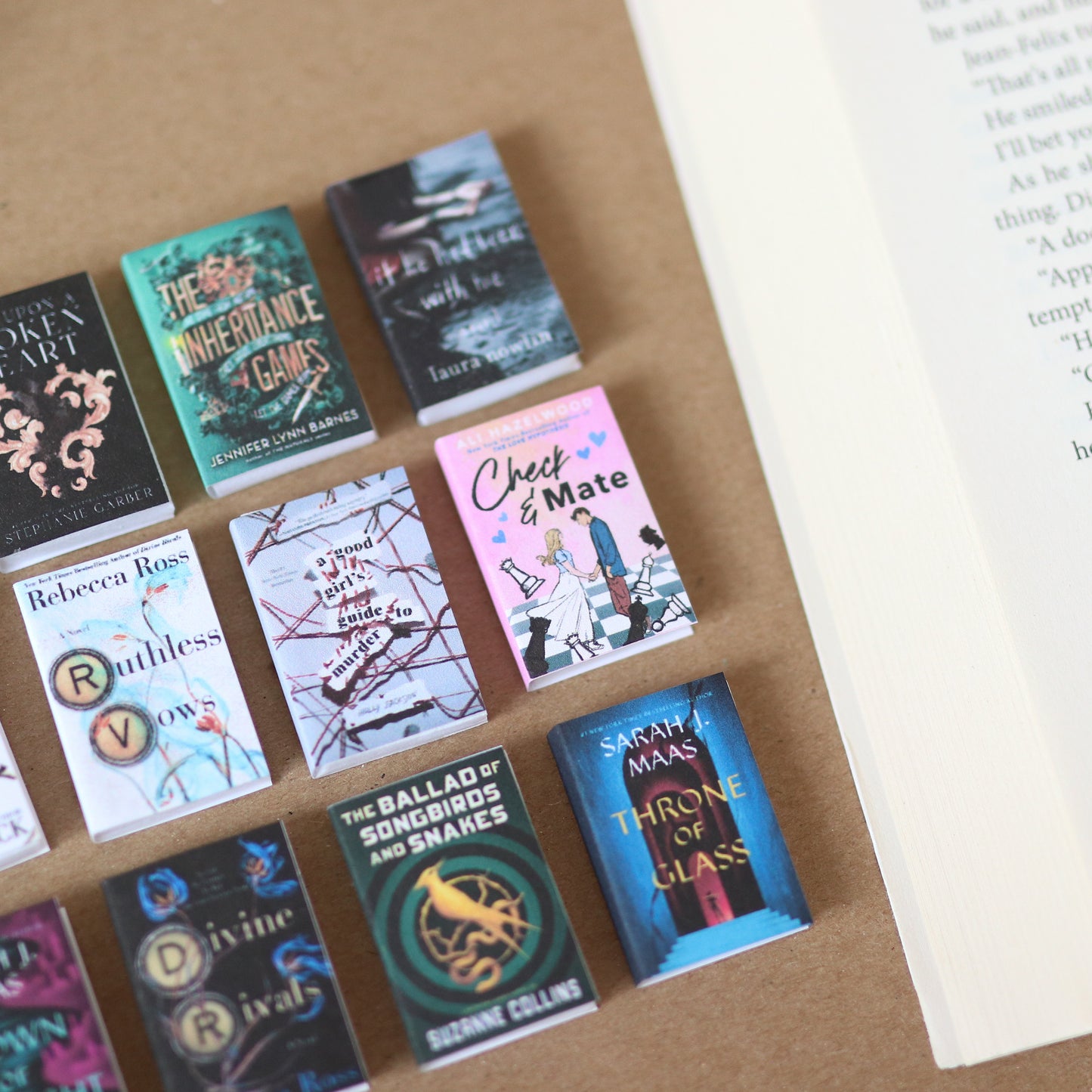 Handmade MINI Popular Young Adult Books (set of 12 mini books)