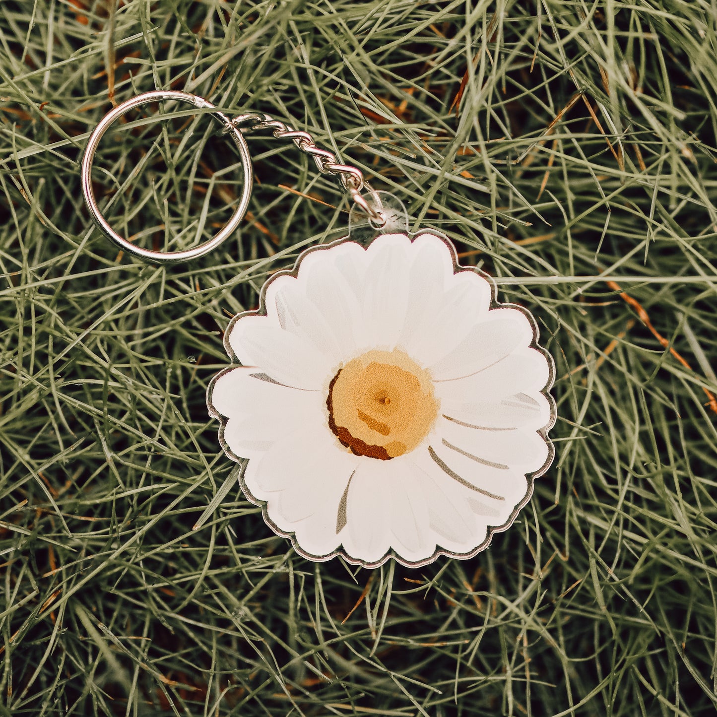 Daisy Acrylic Keychain