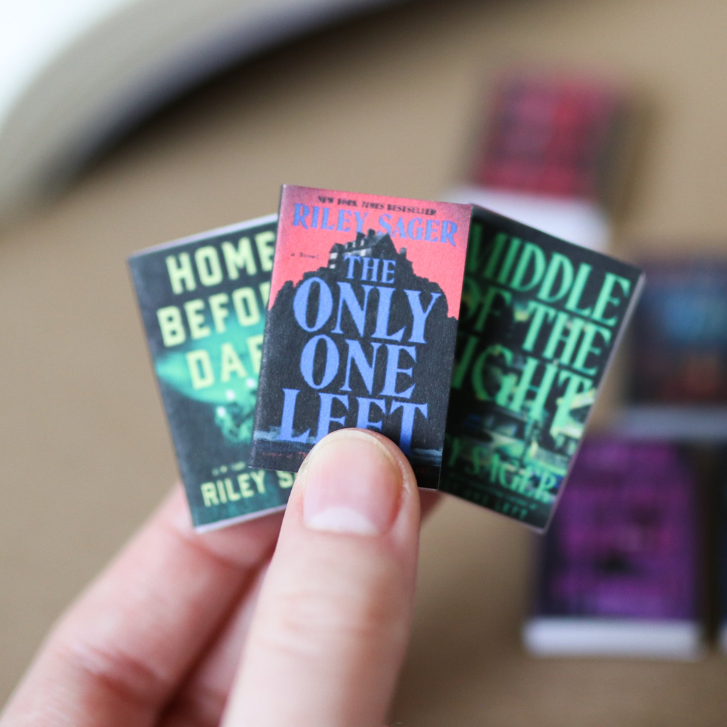 Handmade MINI Riley Sager Books (set of 8 mini books)