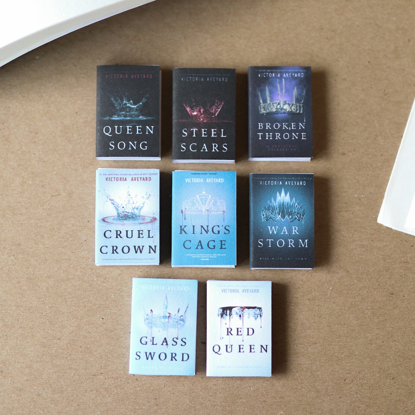 Handmade MINI Red Queen Series Books (set of 8 mini books)