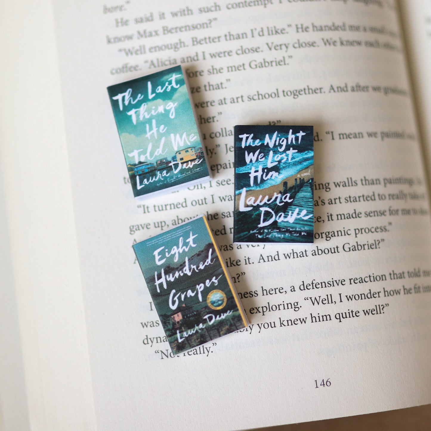 Handmade MINI Laura Dave Books (set of 3 mini books)