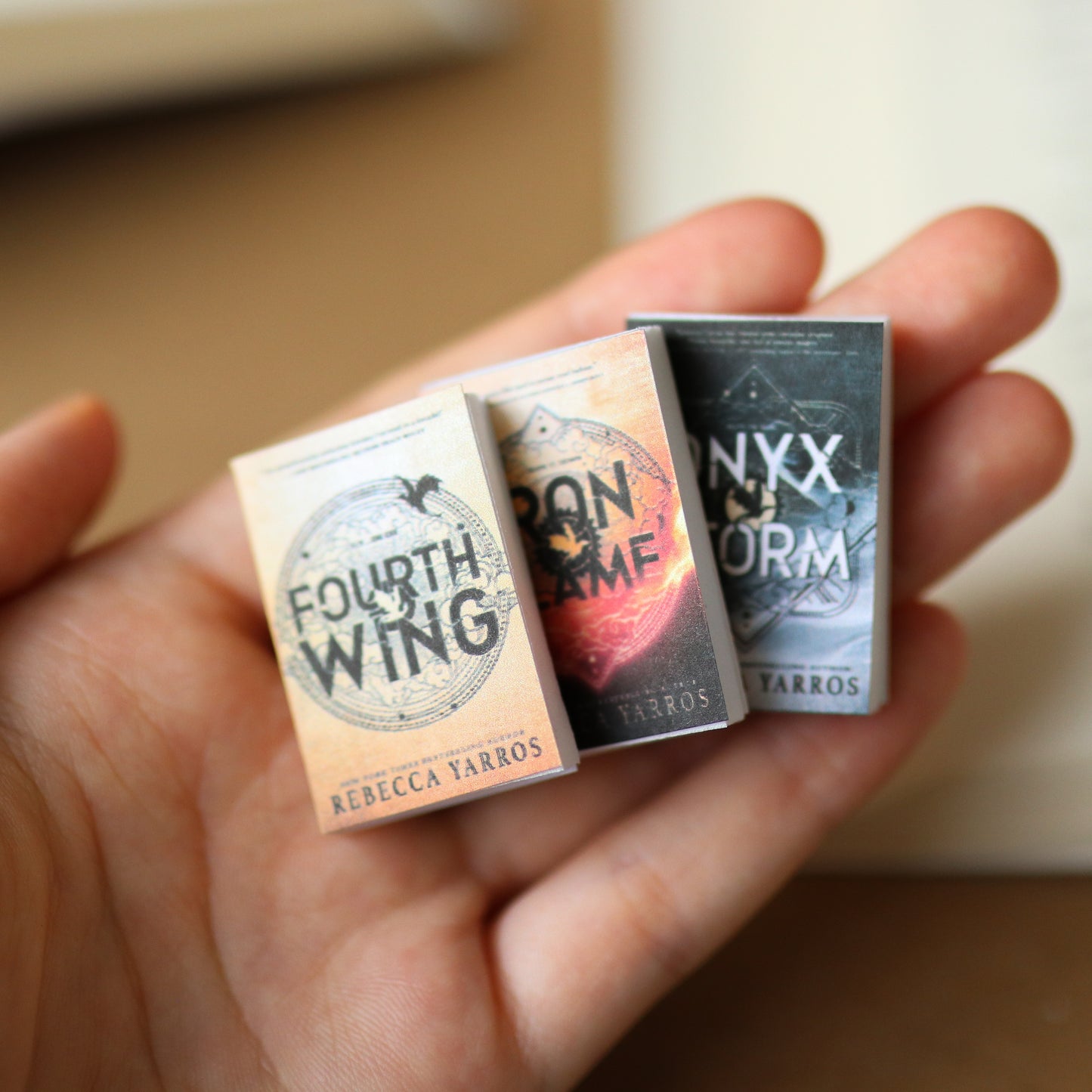 Handmade MINI Fourth Wing Series Books (set of 3 mini books)