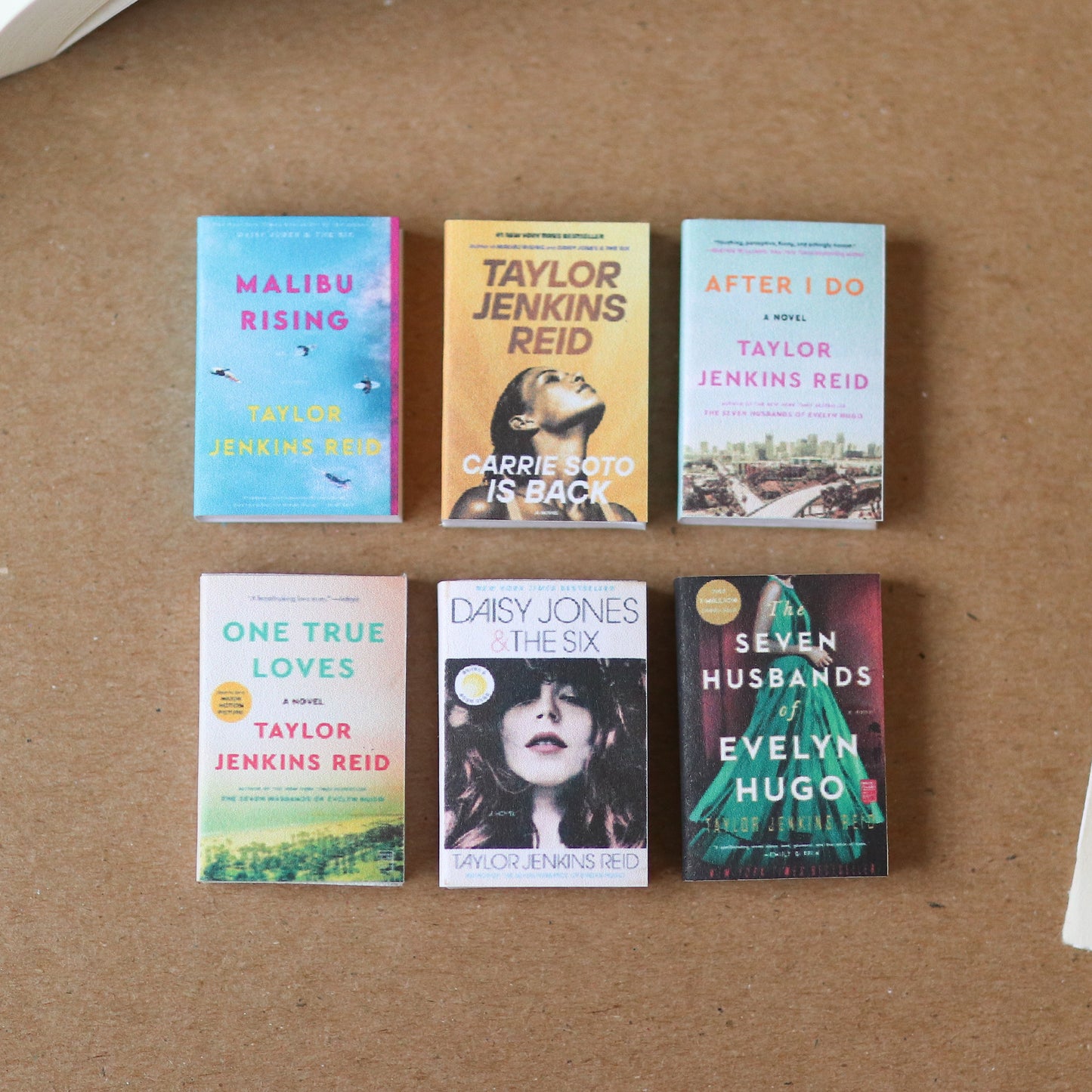 Handmade MINI Taylor Jenkins Reid Books (set of 6 mini books)