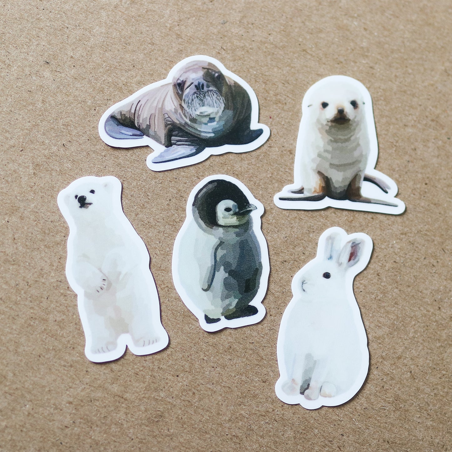 Mini Winter Animal Stickers