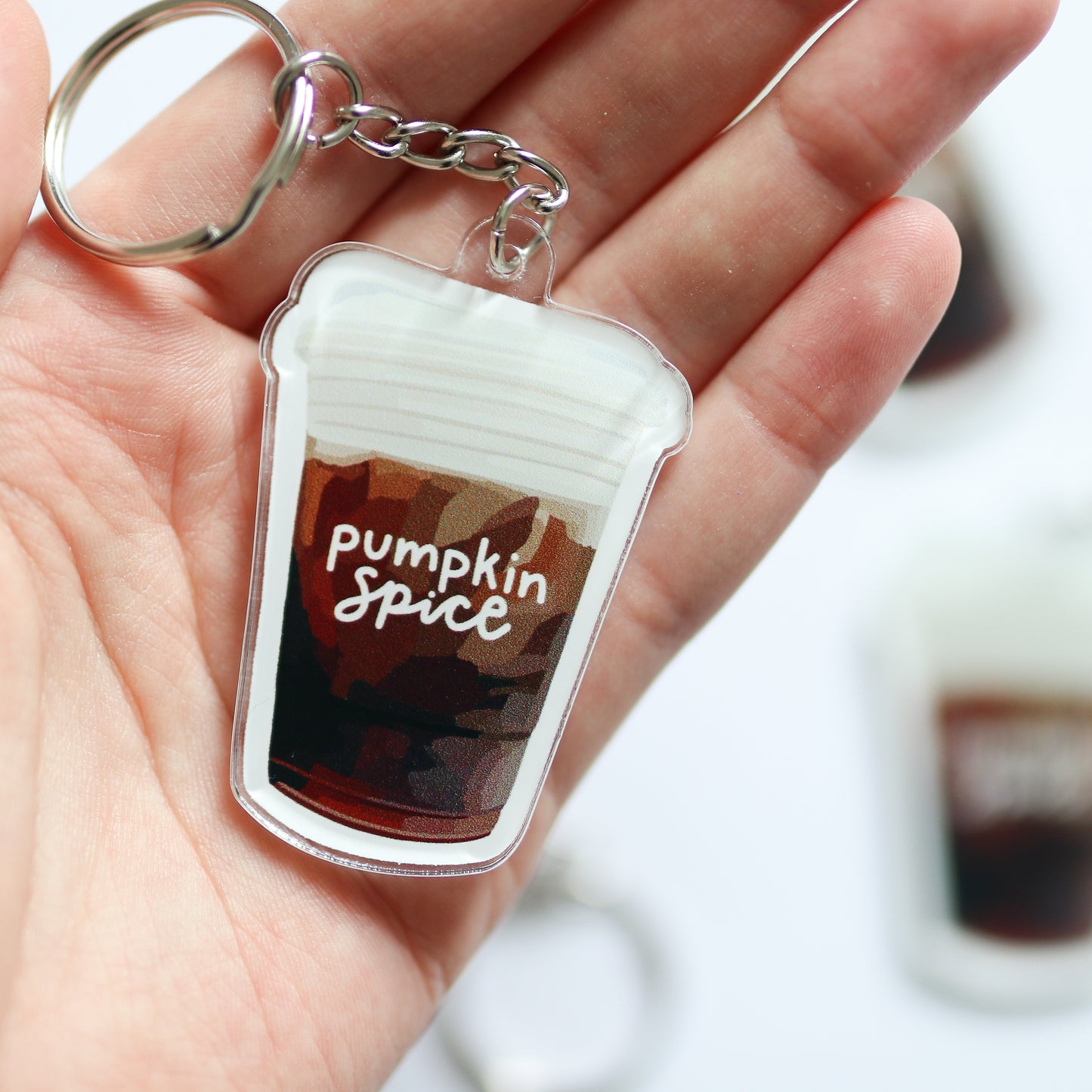 Pumpkin Spice Drink Acrylic Keychain
