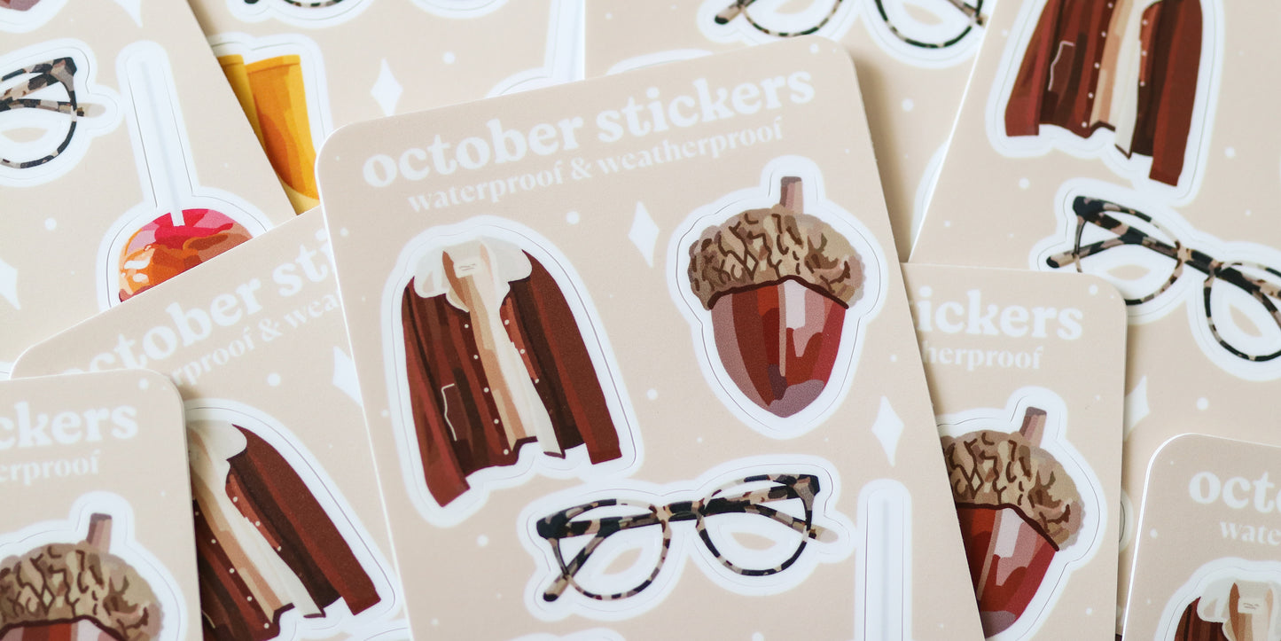 Mini October Stickers