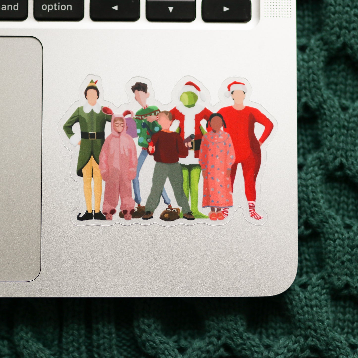 Christmas Movie Characters Clear Sticker