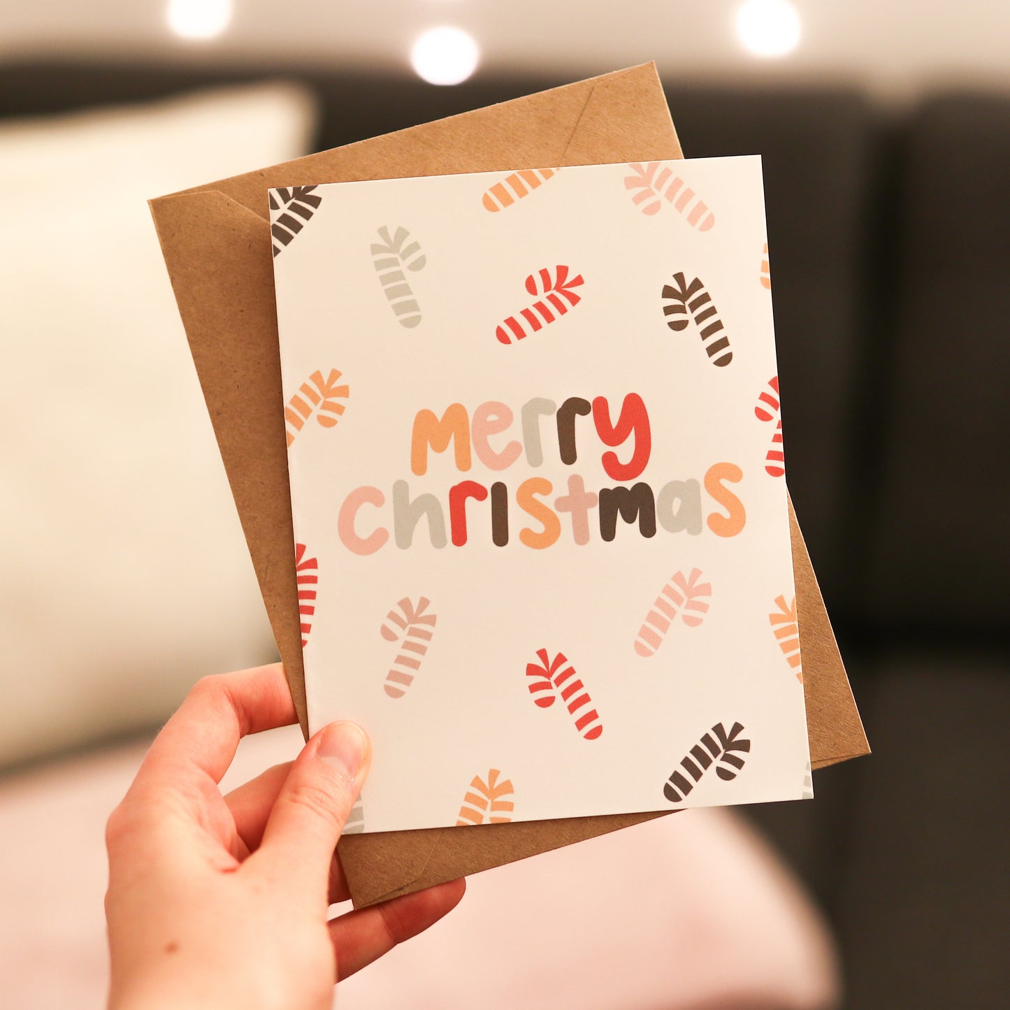 Merry Christmas Candy Cane Card