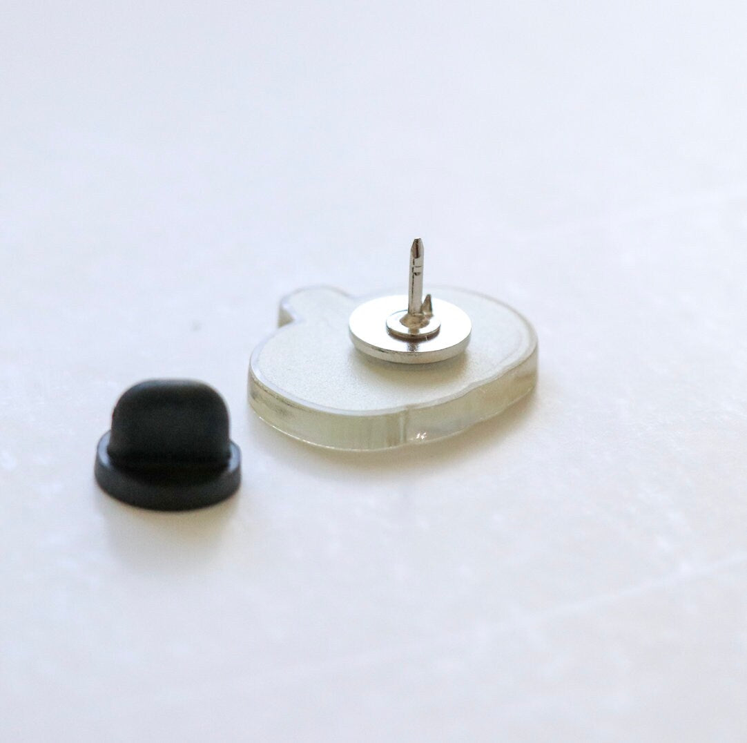 White Pumpkin Acrylic Pin