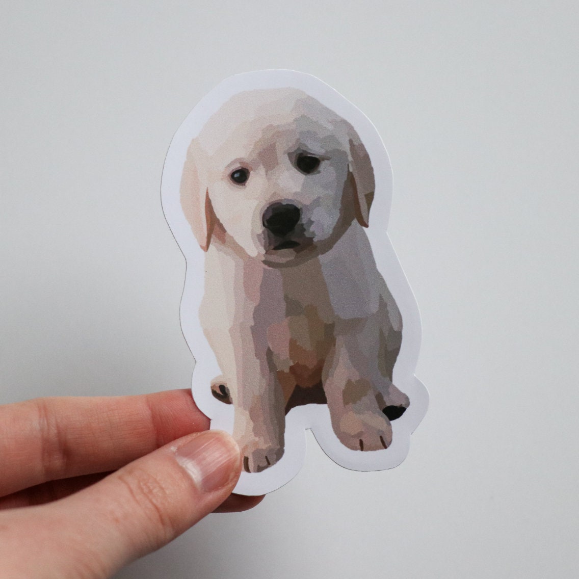 Golden Lab Puppy Sticker
