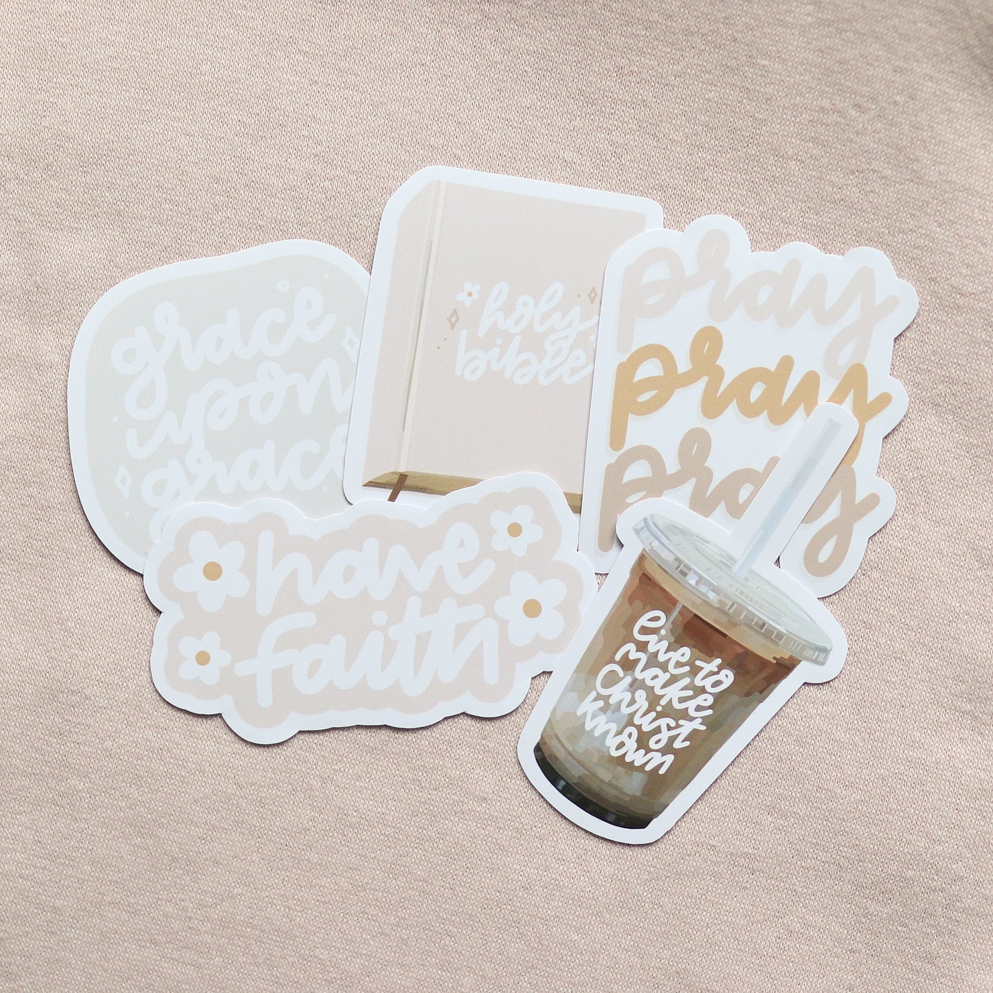 Christian Bible Sticker Pack (Includes 5 stickers) | Laptop Decal, Notebook, Trendy Stickers
