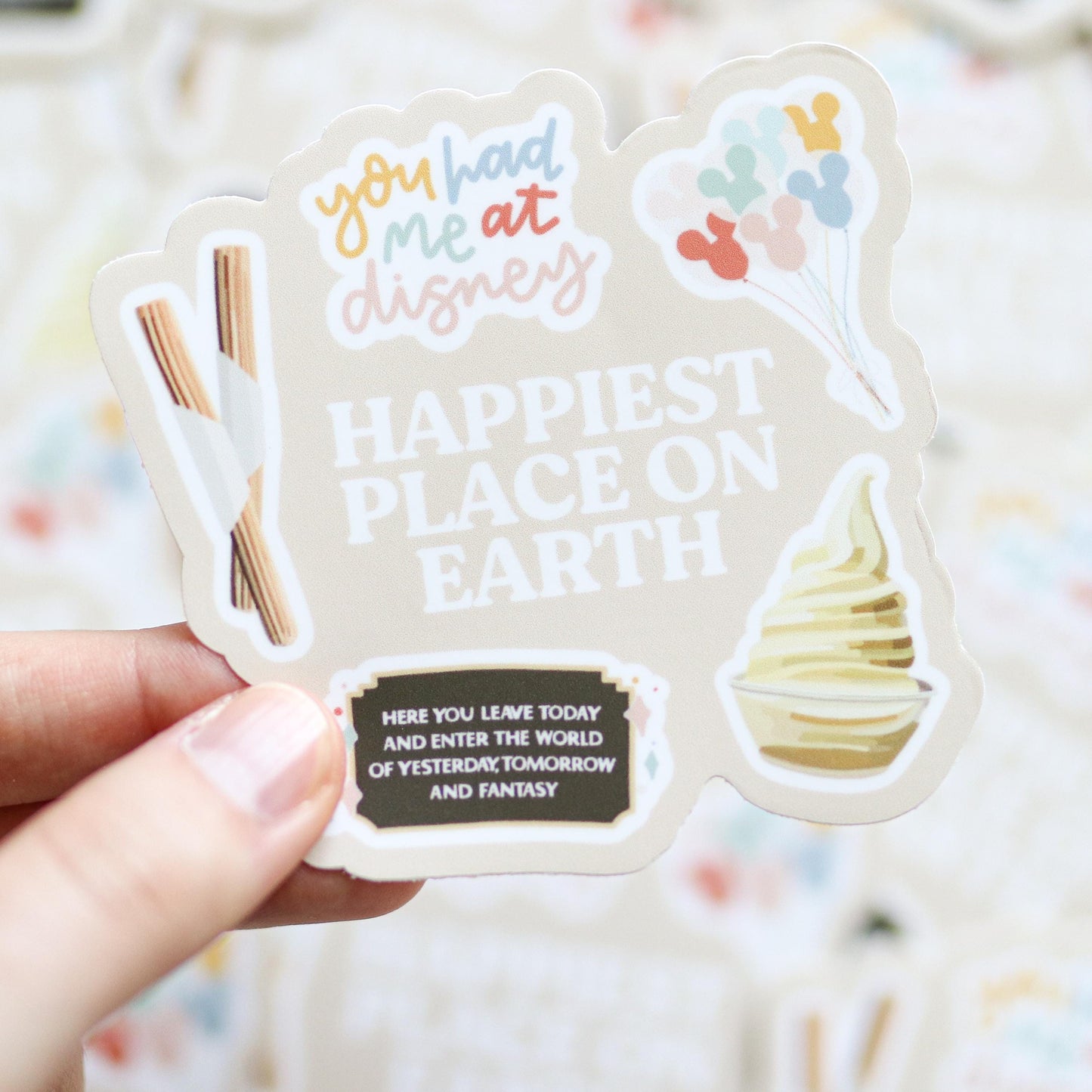 Fantasy Themepark Waterproof Durable Sticker | gift laptop decal waterbottle Waterproof, aesthetic, gift idea, magical, disney inspired