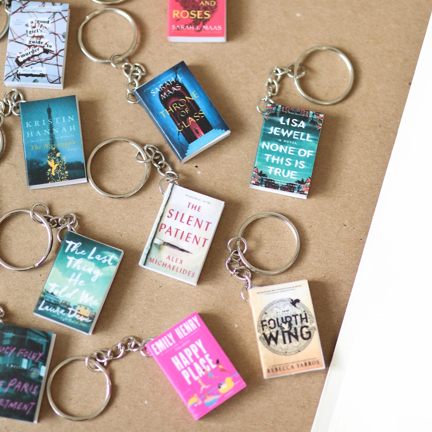 Handmade CUSTOM MINI Book Keychains | TBR jar books | Miniature, tiny books, customizable books, small novels, choose your own, keychains