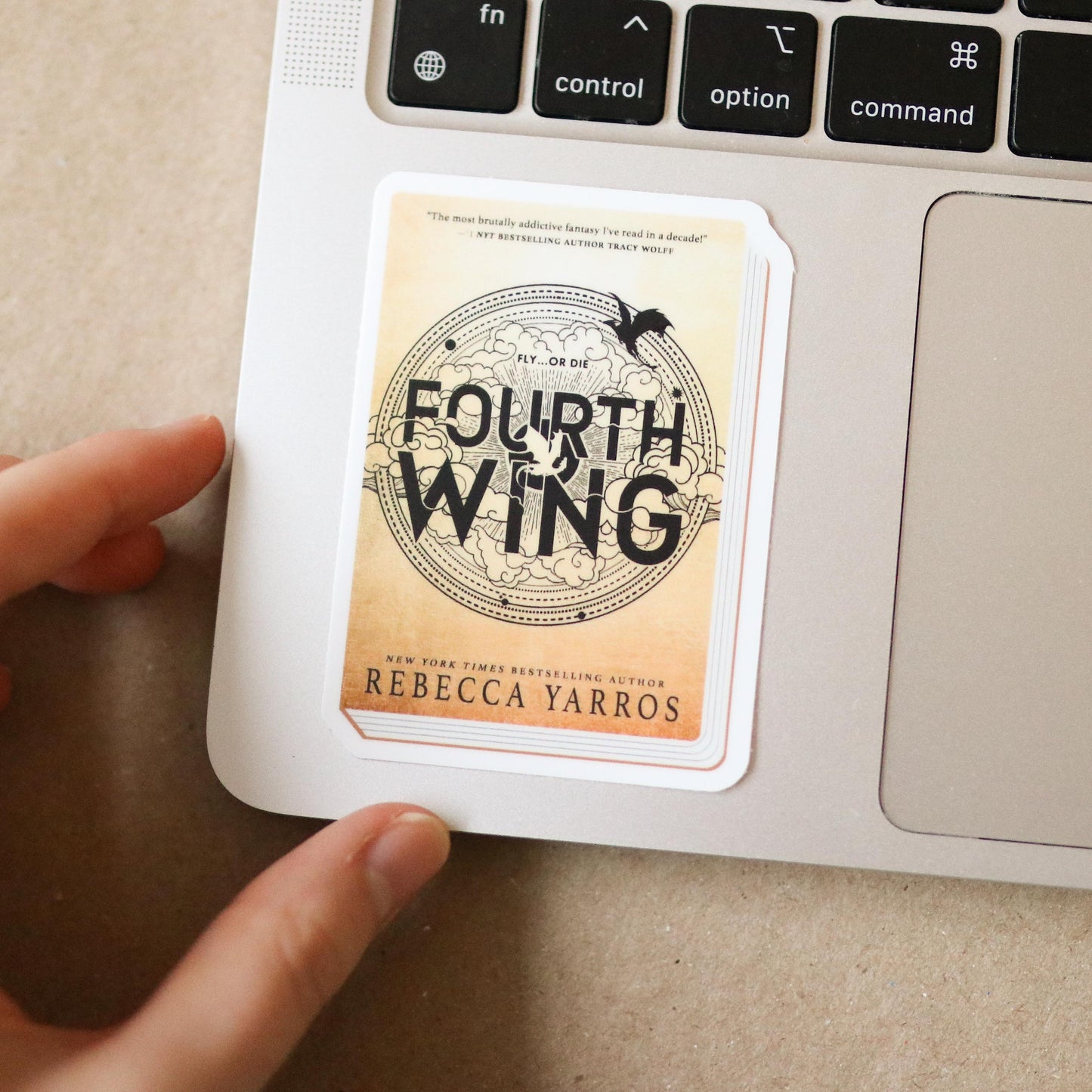 Fourth Wing Book Sticker | gift idea, laptop decal planner, waterproof, booktok, book lover, reader, mini book, bookworm, aesthetic, fantasy