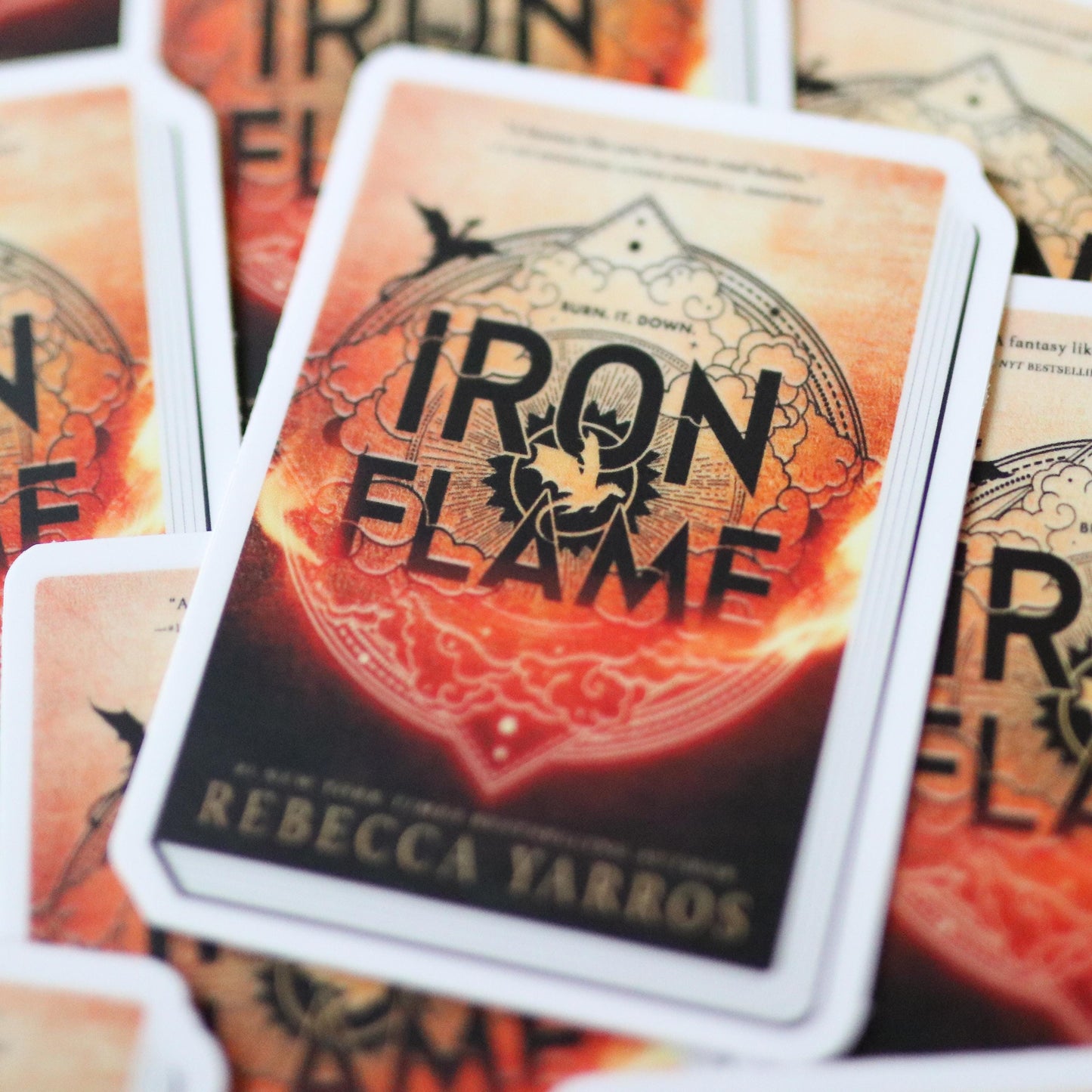 Iron Flame Book Sticker | gift idea, laptop decal planner, waterproof, booktok, book lover, reader, rebecca yarros, aesthetic, fantasy