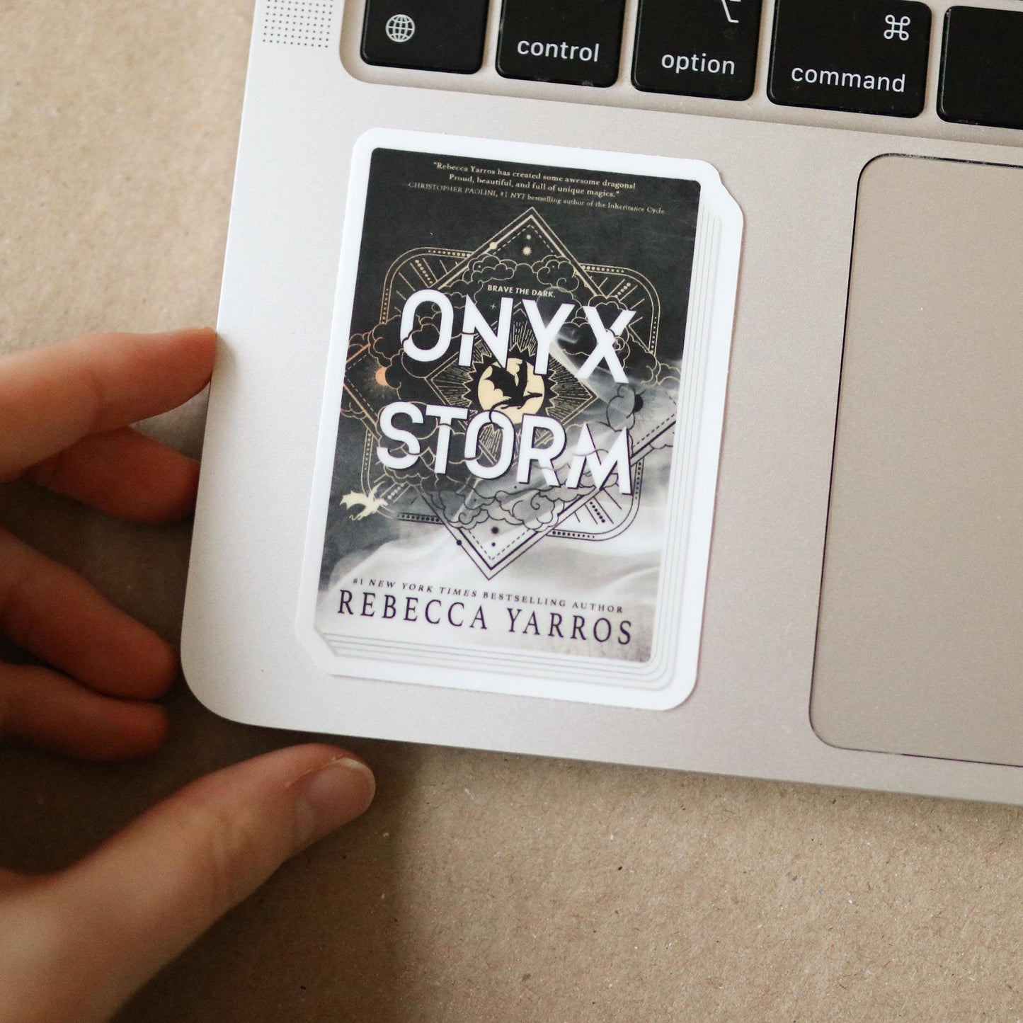 Onyx Storm Book Sticker | gift idea, laptop decal, waterproof, booktok, reader, rebecca yarros, aesthetic, fantasy, fourth wing, iron flame