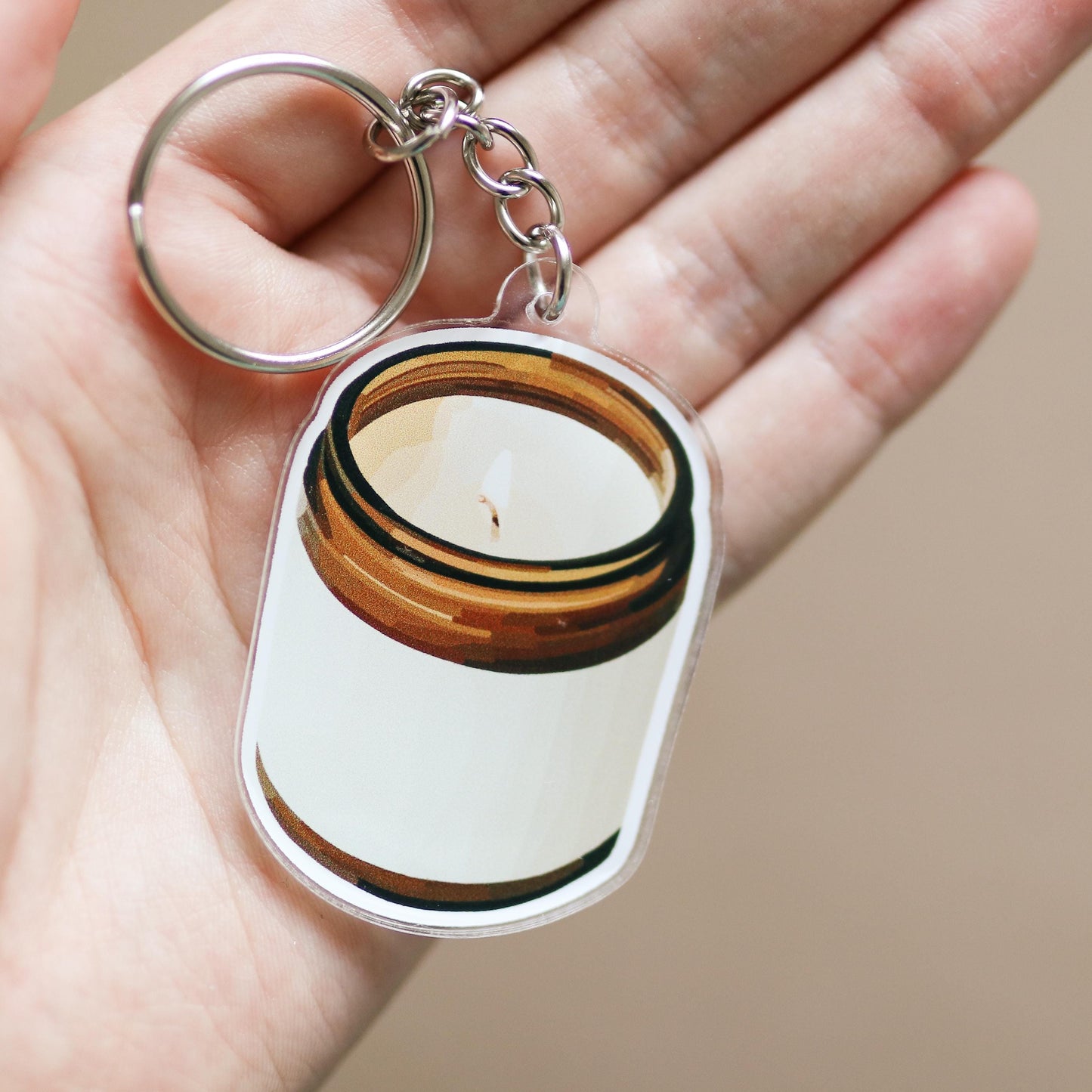 Candle Acrylic Keychain