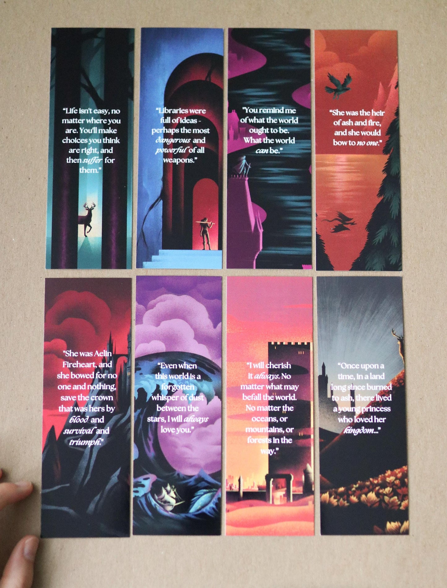Throne of Glass inspired Bookmarks