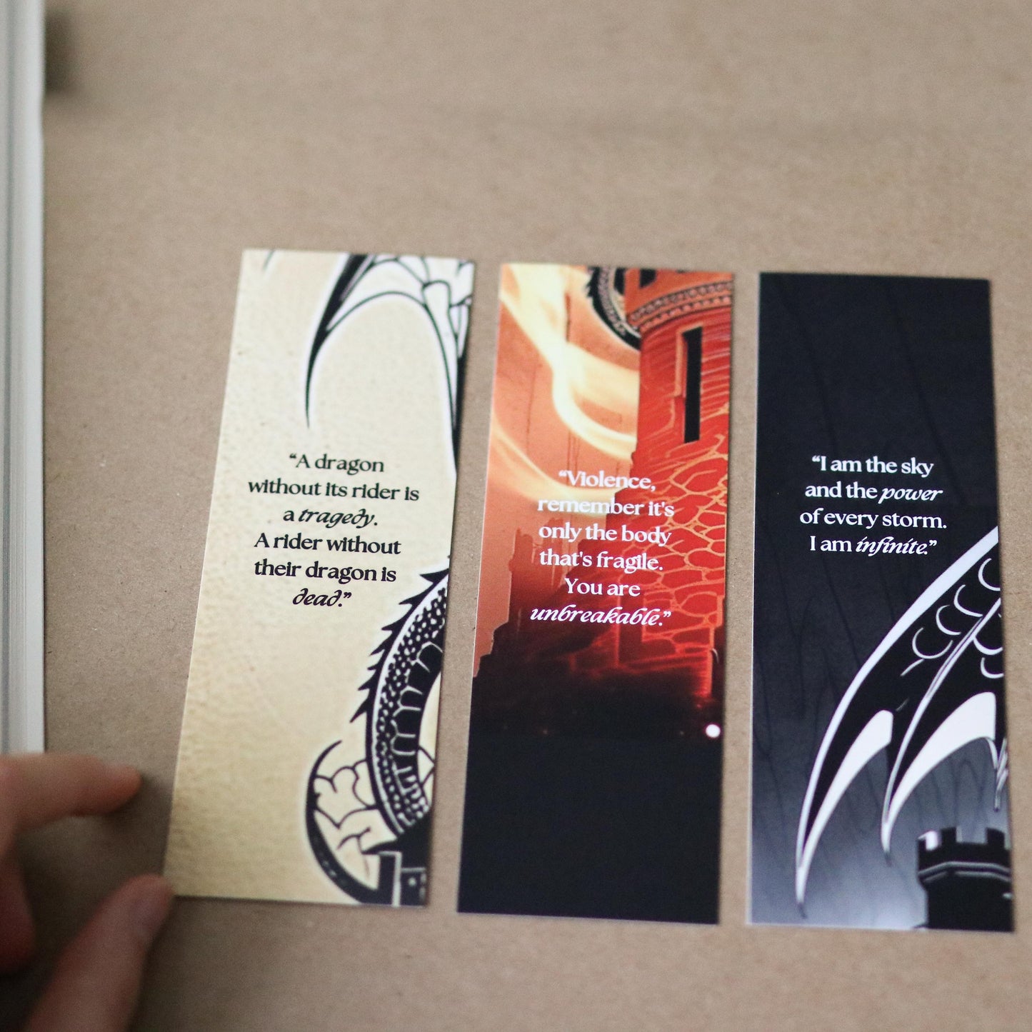 Fourth Wing Empyrean Inspired Bookmarks