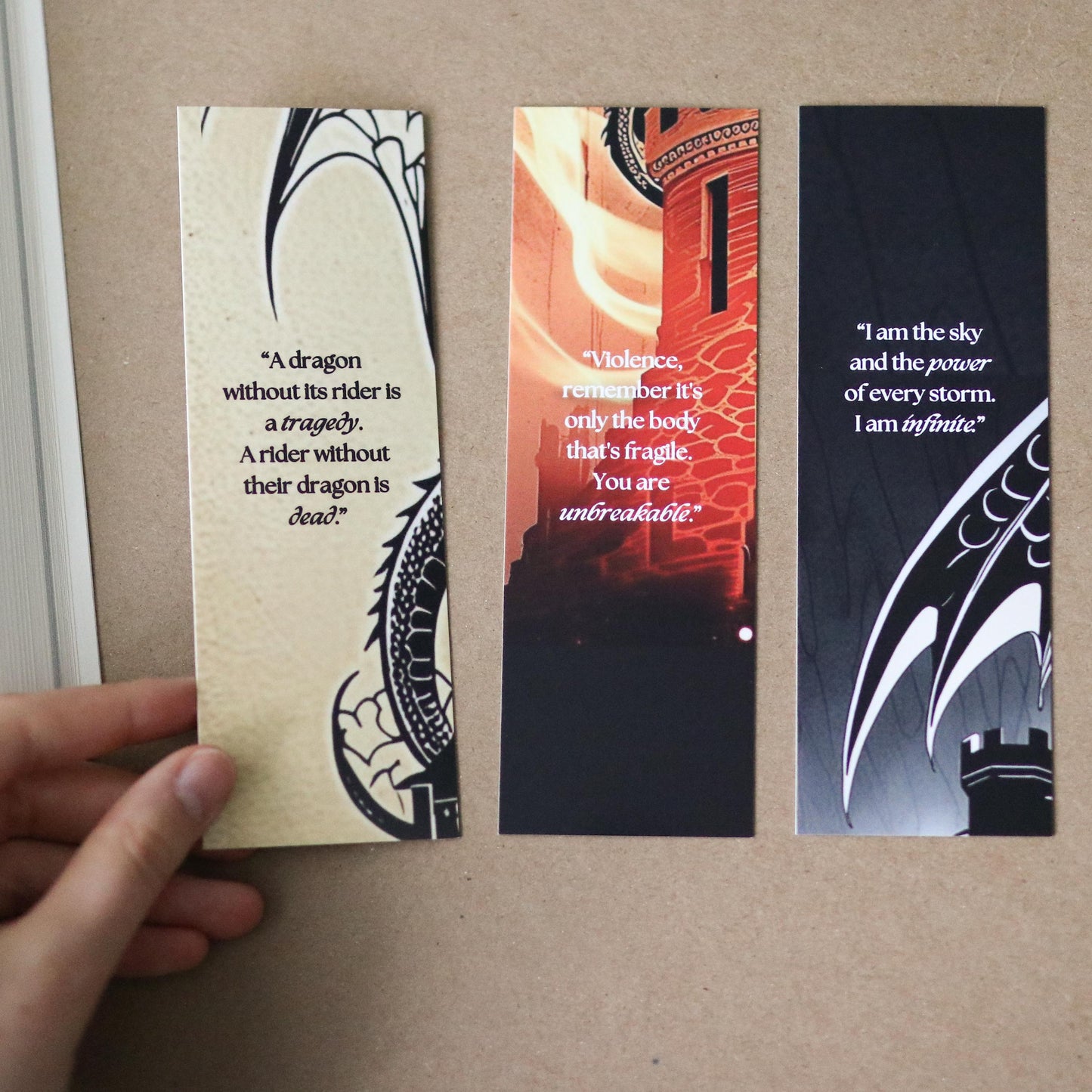 Fourth Wing Empyrean Inspired Bookmarks