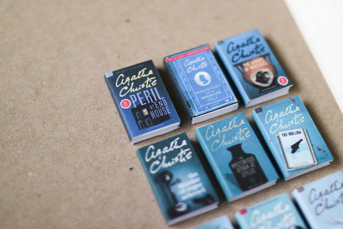 Handmade MINI Agatha Christie Books (set of 9 mini books)