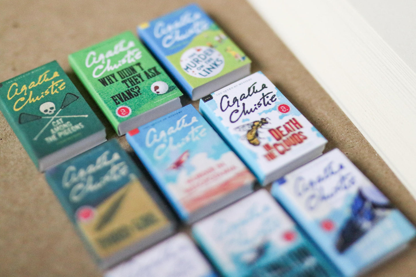 Handmade MINI Agatha Christie Books (set of 9 mini books)