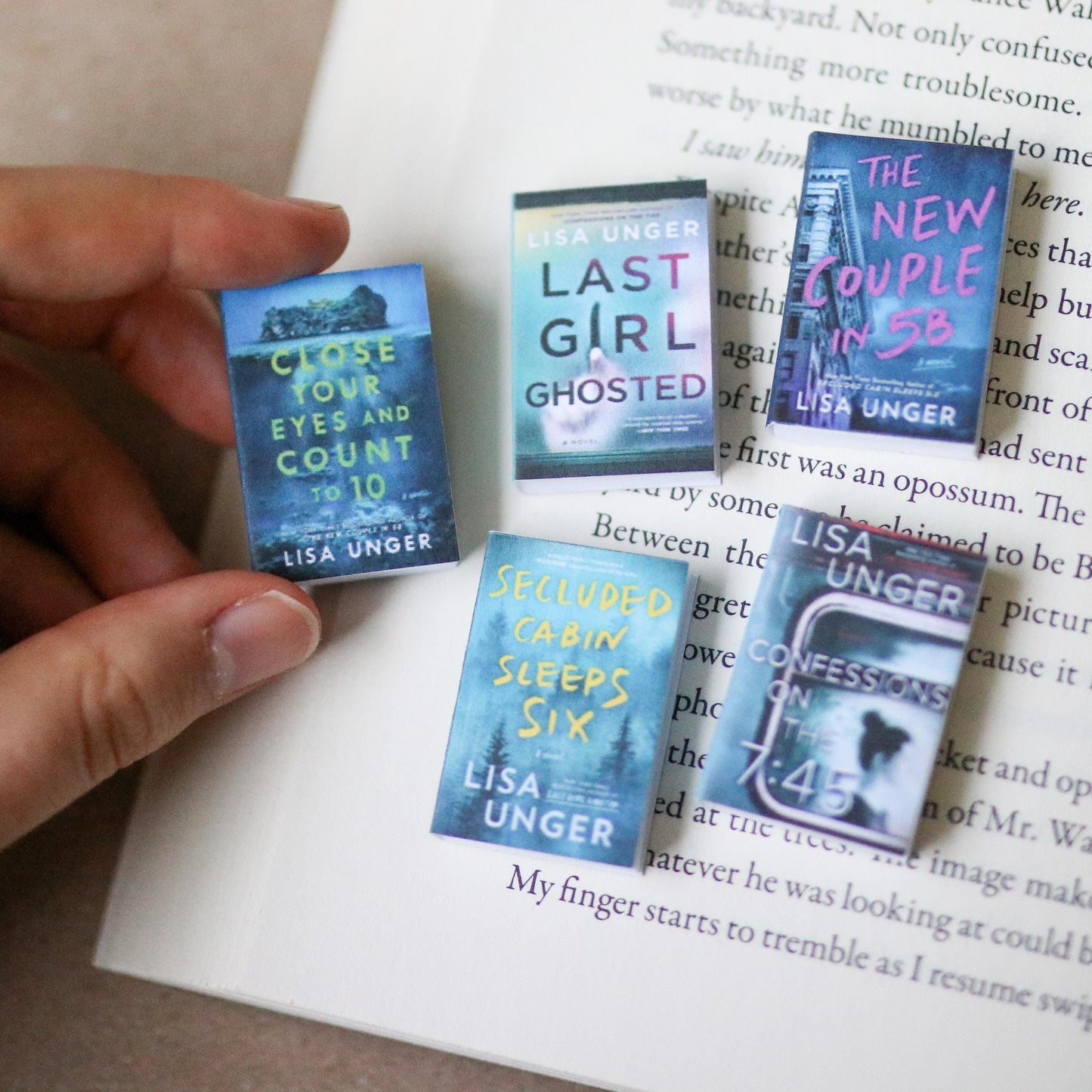 Handmade MINI Lisa Unger Books (set of 5 mini books)