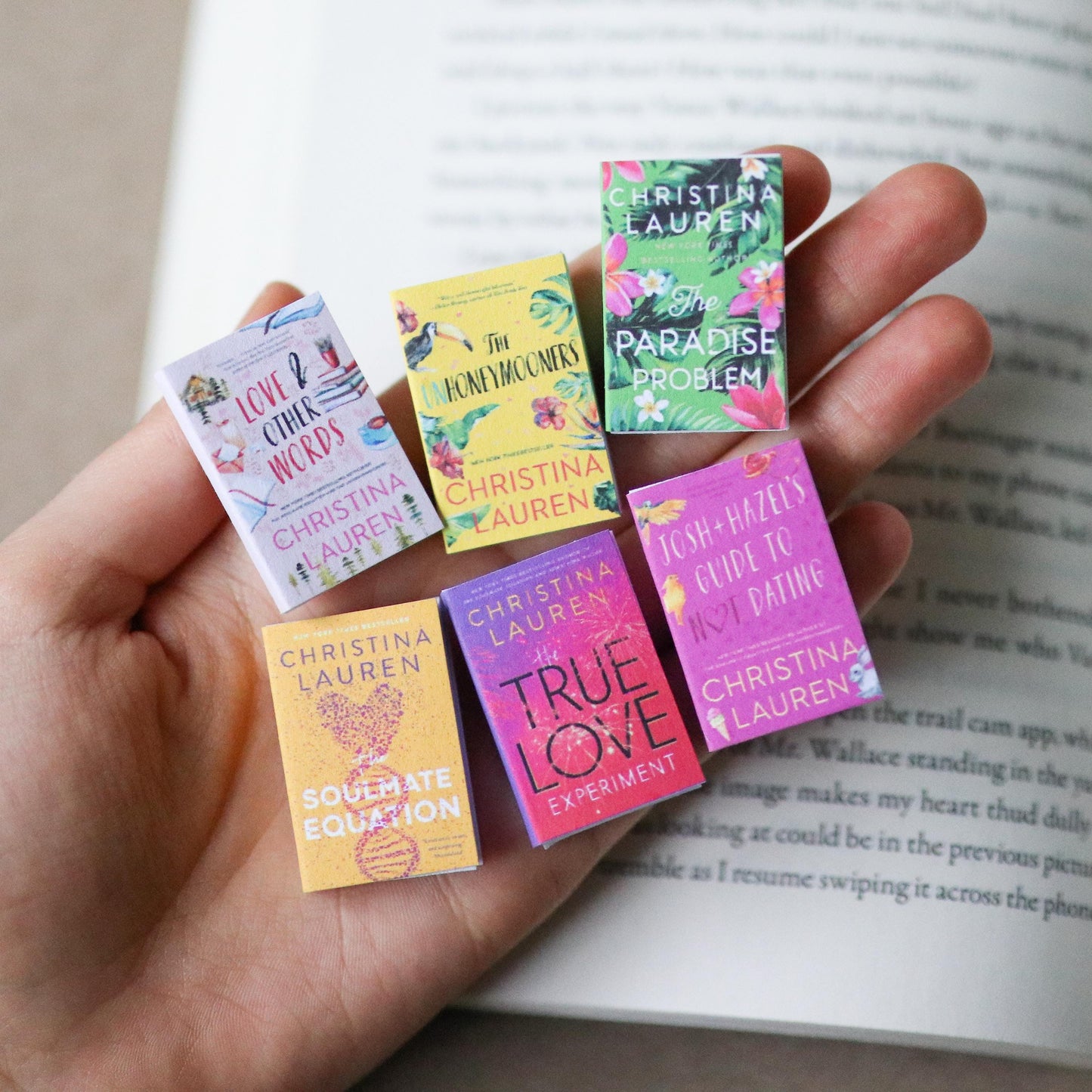 Handmade MINI Christina Lauren Books (set of 6 mini books)