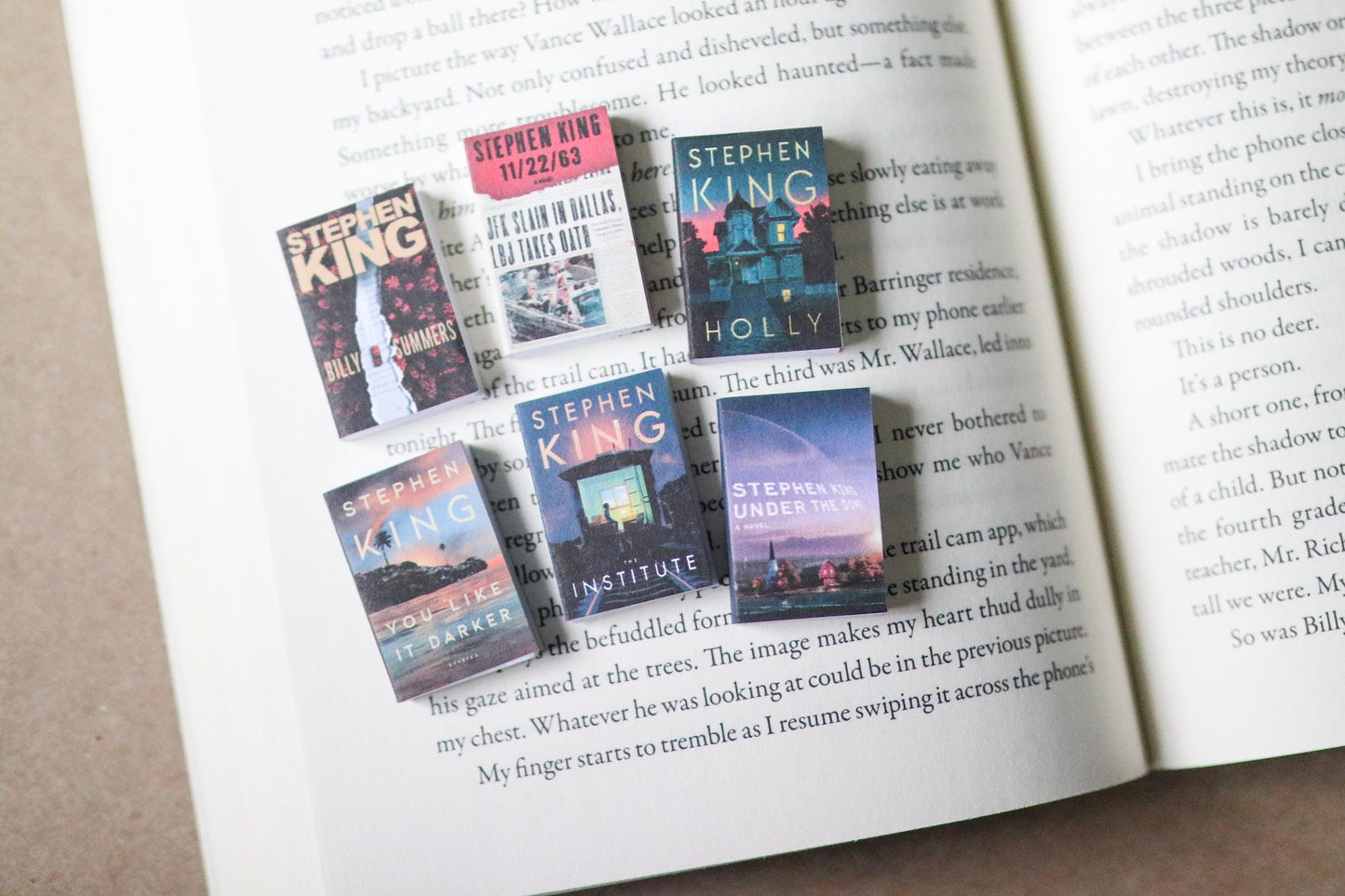 Handmade MINI Stephen King Books (set of 6 mini books)