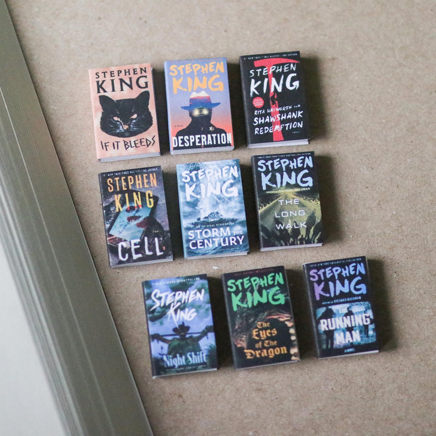 Handmade MINI Stephen King Books (set of 9 mini books)