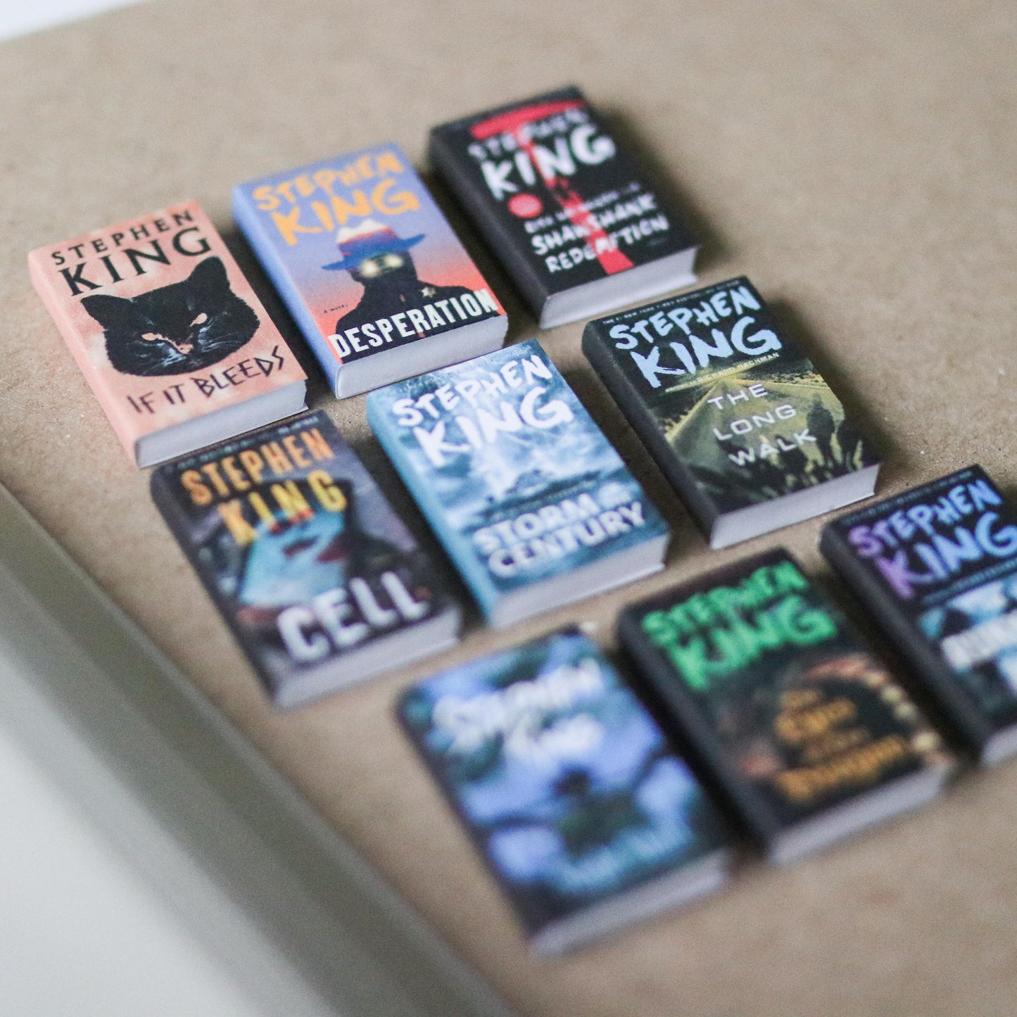 Handmade MINI Stephen King Books (set of 9 mini books)