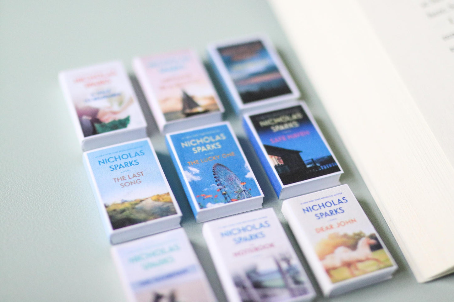 Handmade MINI Nicholas Sparks Books (set of 9 mini books)