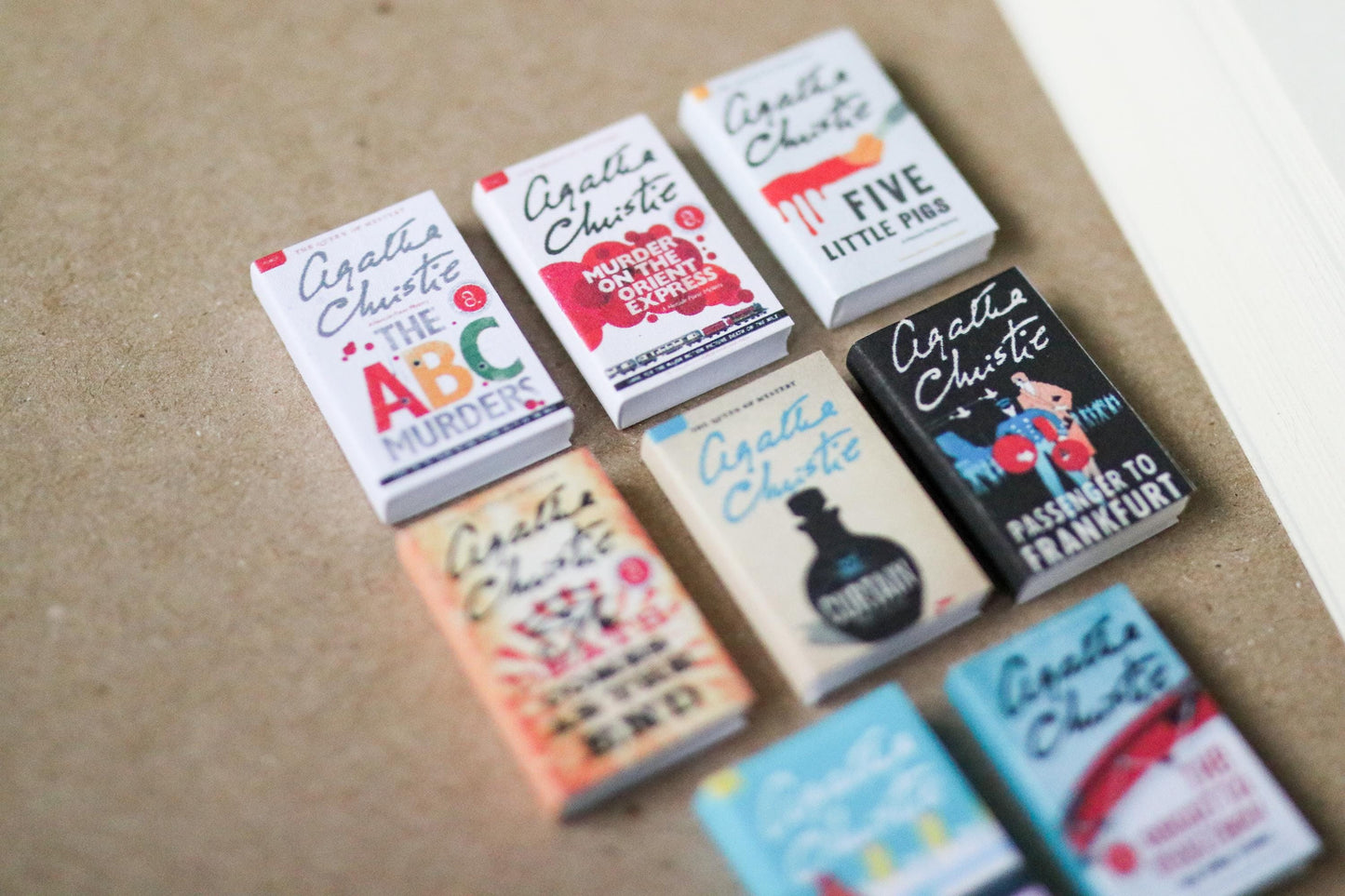 Handmade MINI Agatha Christie Books (set of 8 mini books)