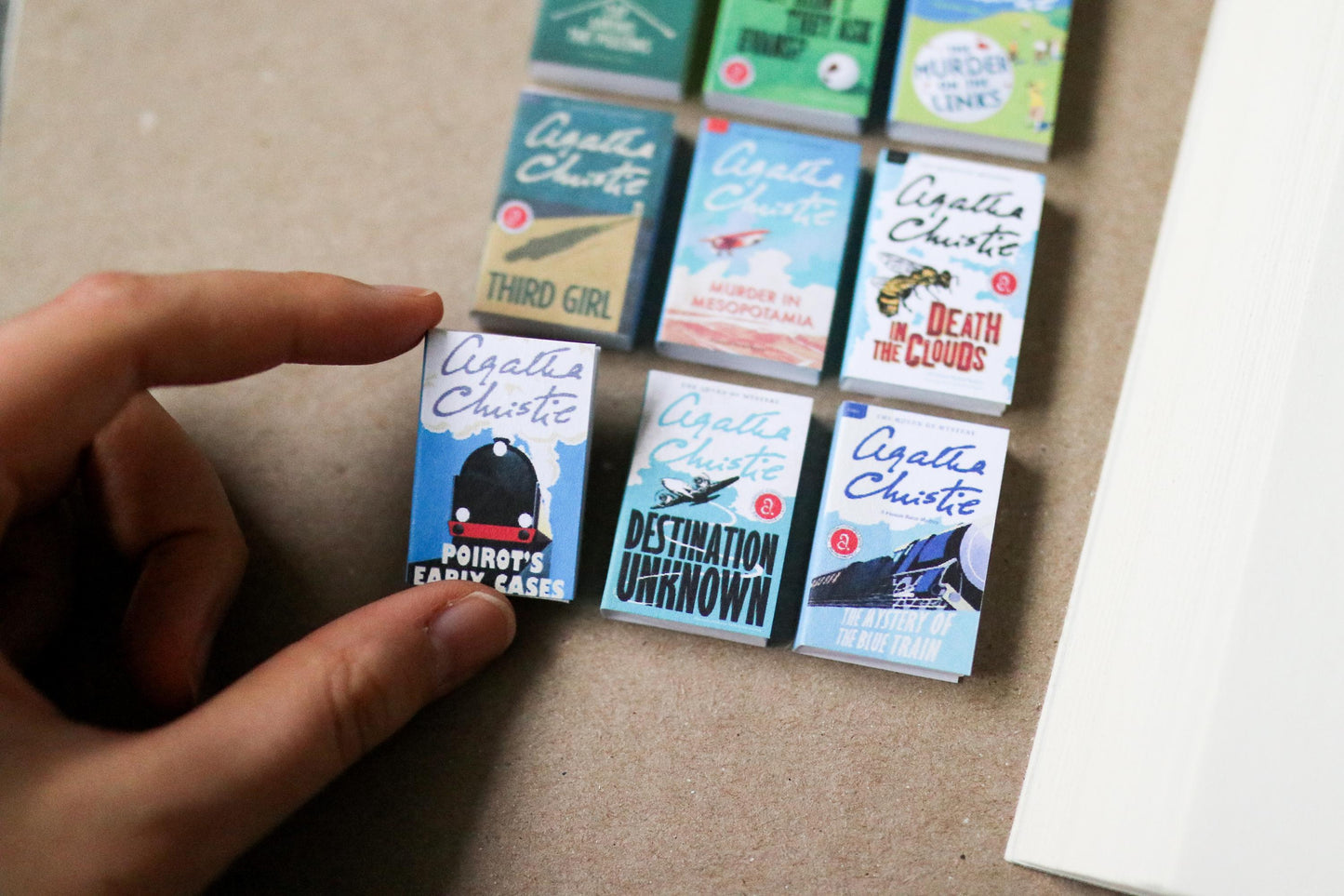 Handmade MINI Agatha Christie Books (set of 9 mini books)