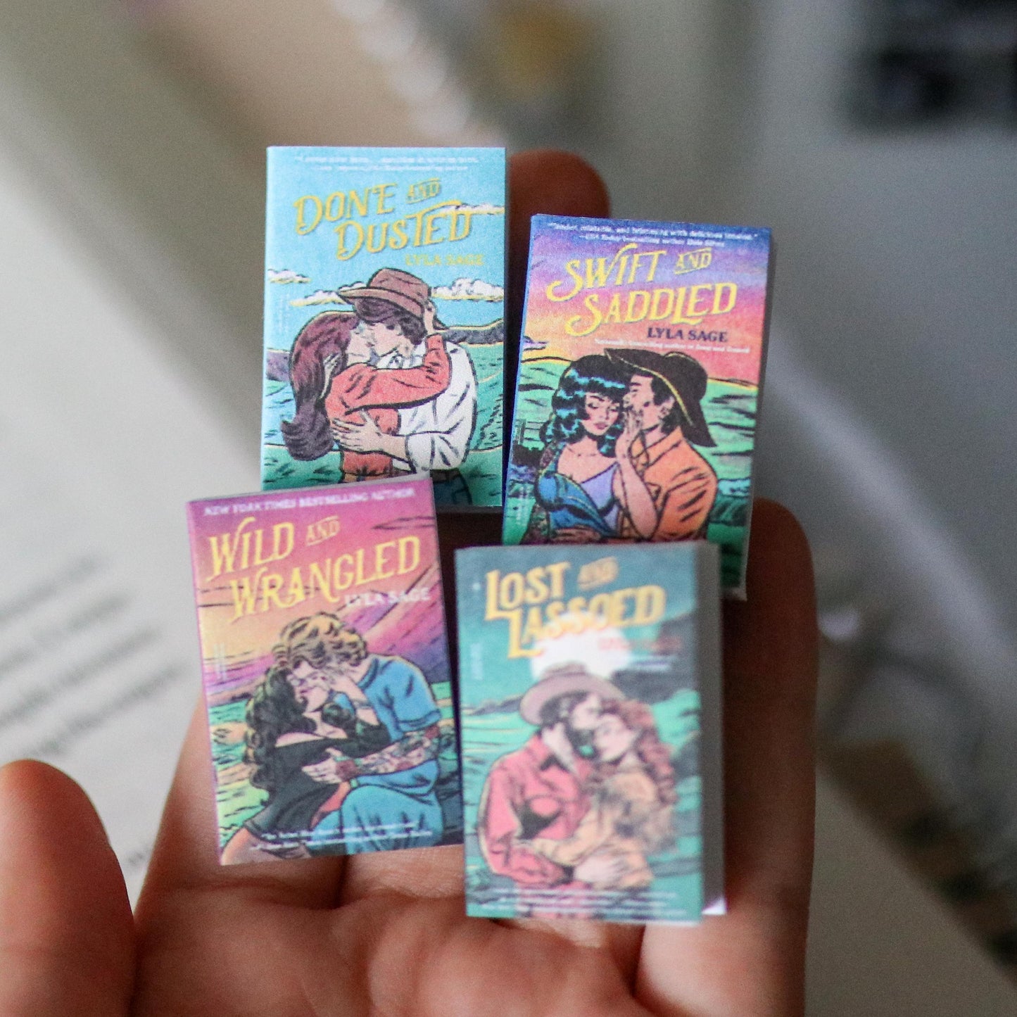 Handmade MINI Rebel Blue Ranch Series Books (set of 4 mini books)