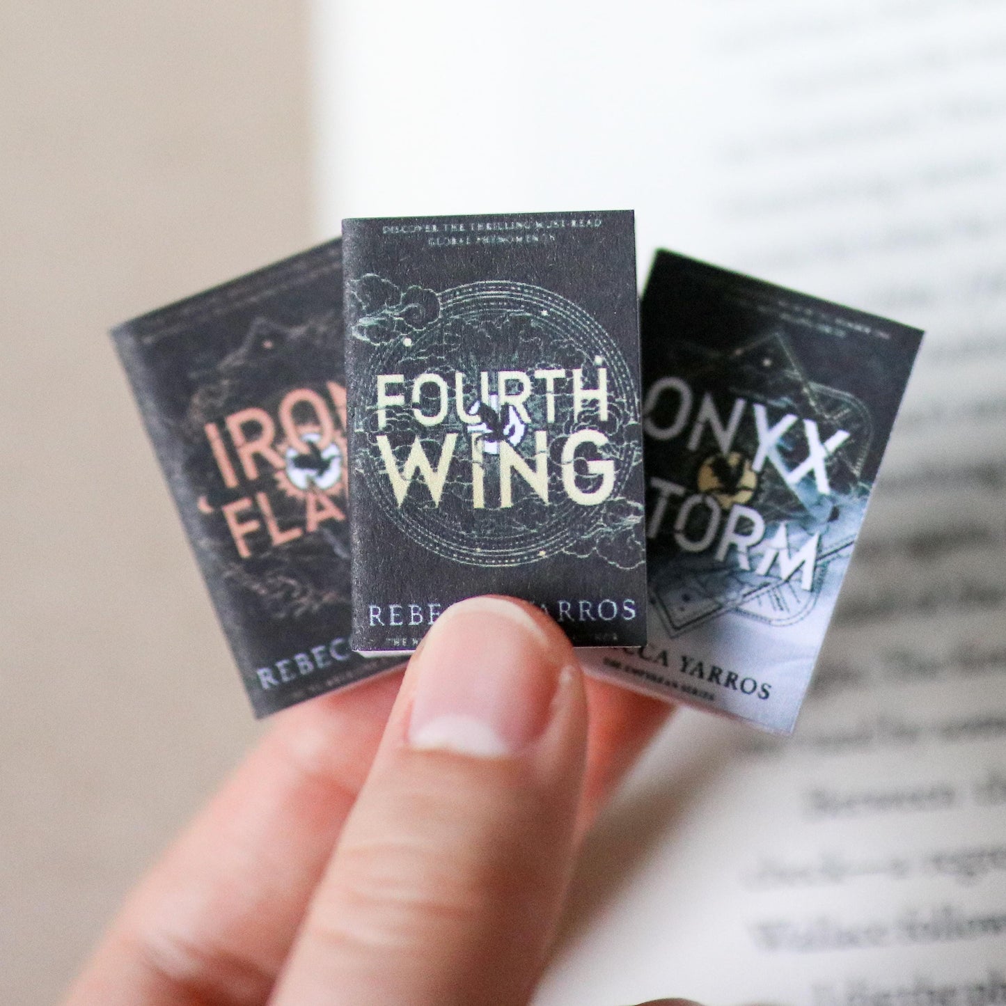 Handmade MINI Special Edition Fourth Wing Series Books (set of 3 mini books)