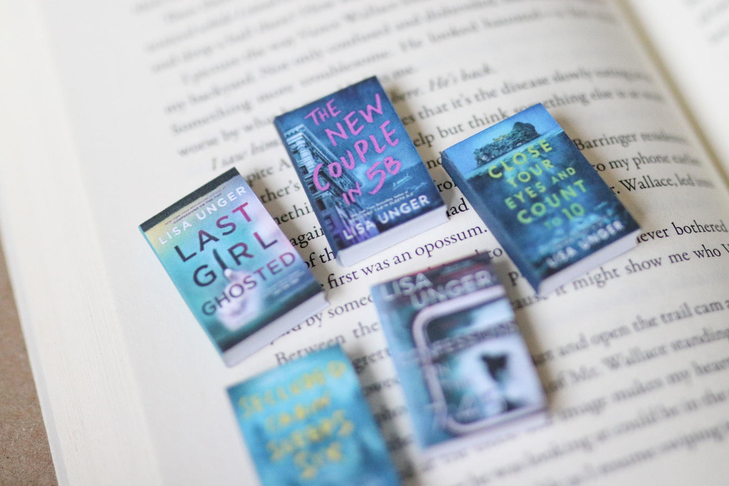 Handmade MINI Lisa Unger Books (set of 5 mini books)